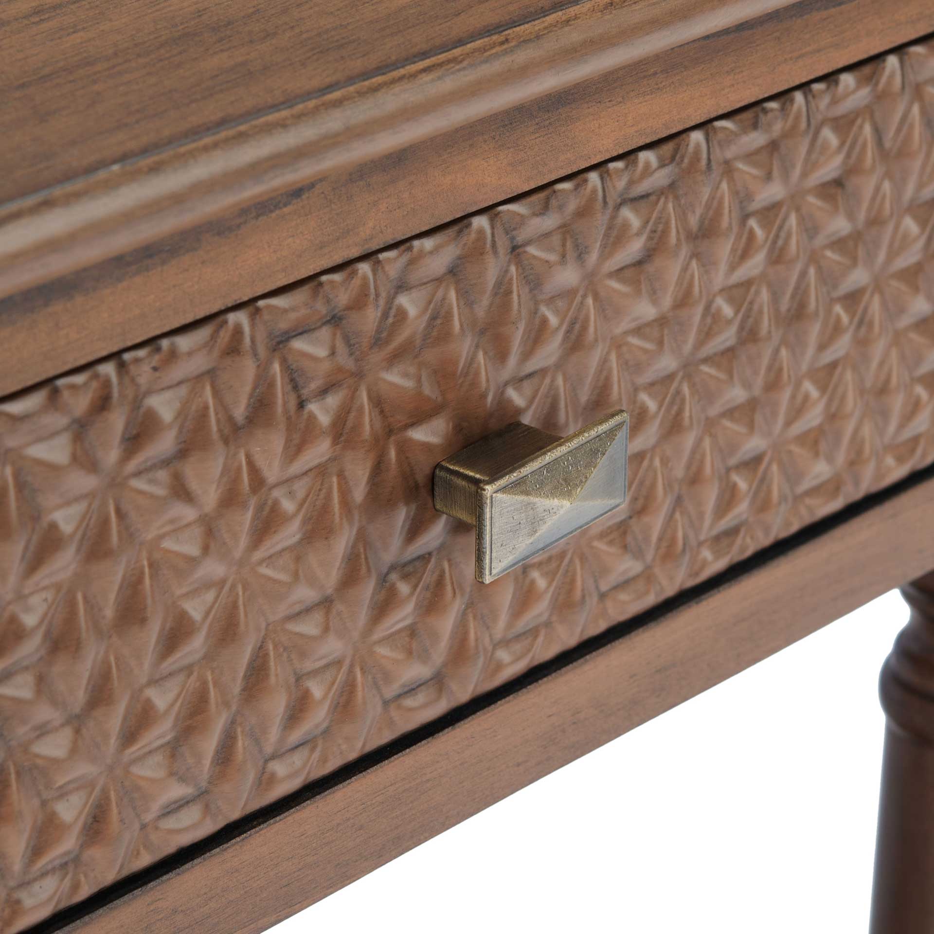 Haleigh 1 Drawer Accent Table Brown - Image 6