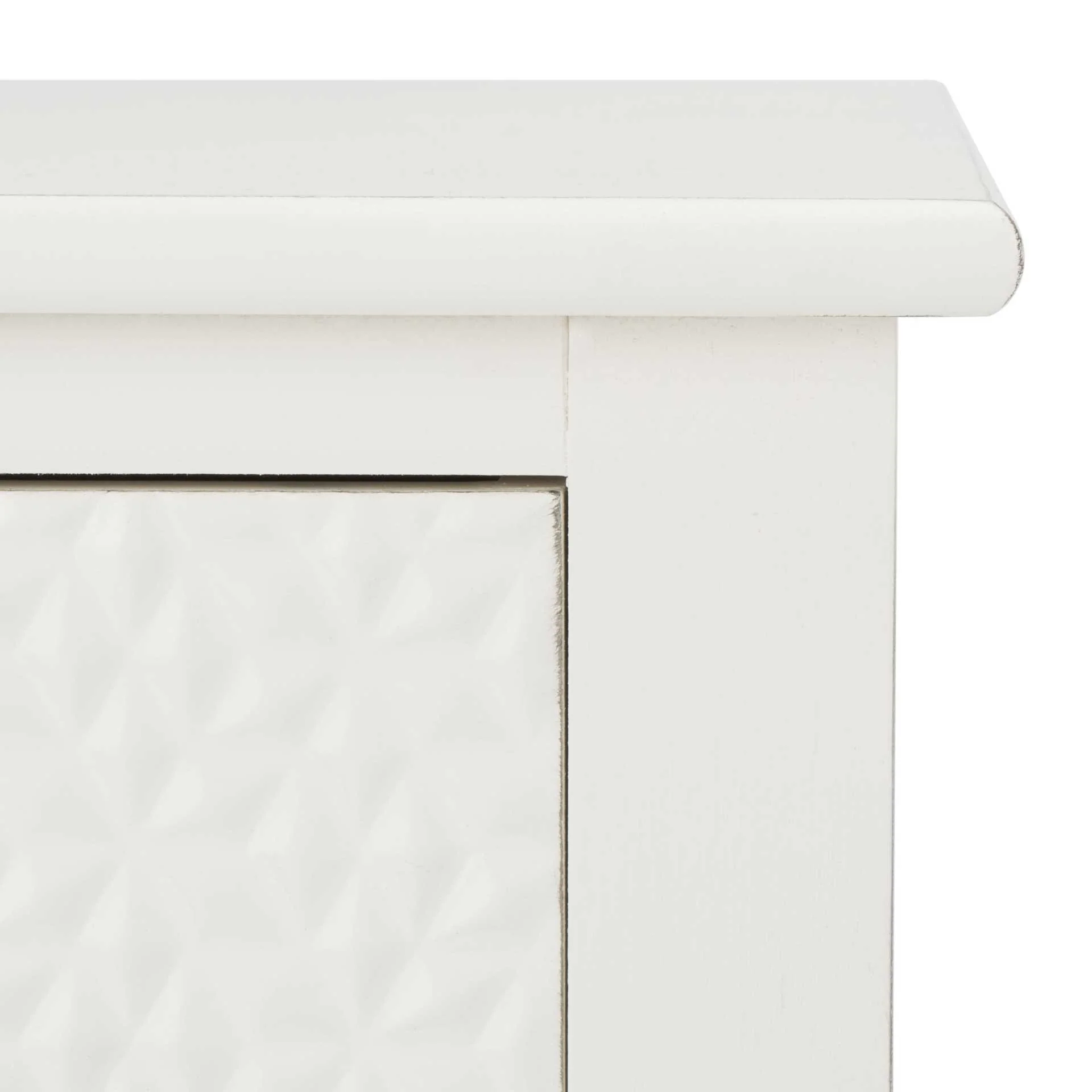 Haleigh 1 Drawer Accent Table Distressed White - Image 5