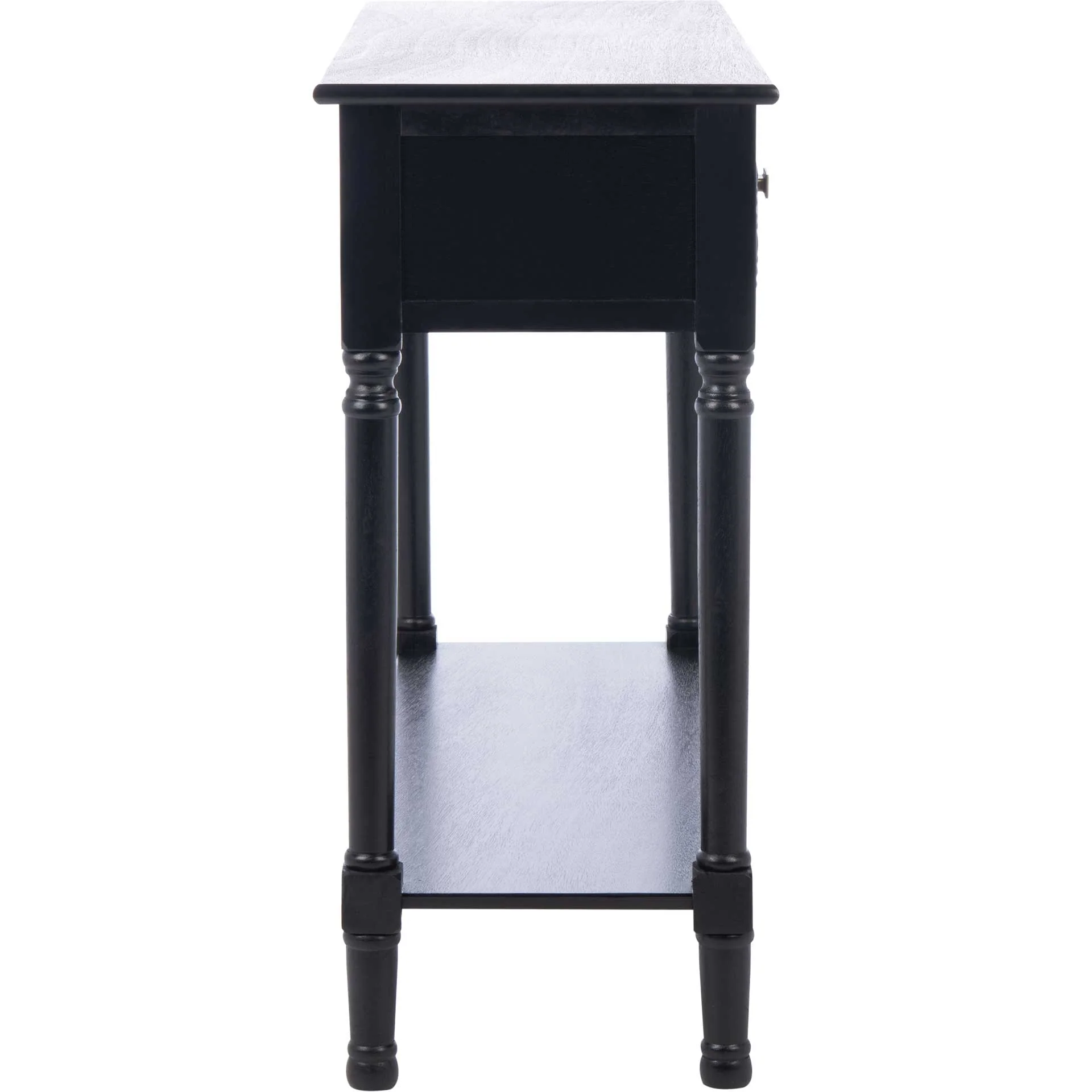 Haleigh 2 Drawer Console Table Black - Image 3