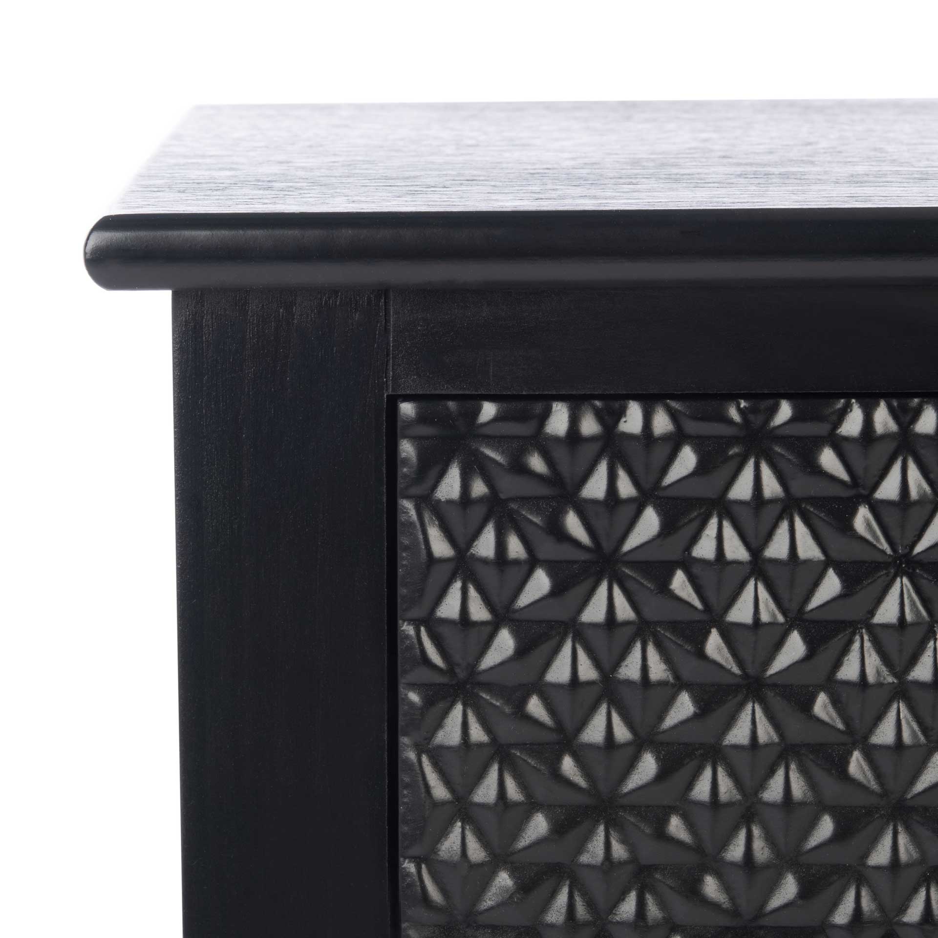 Haleigh 2 Drawer Console Table Black - Image 5