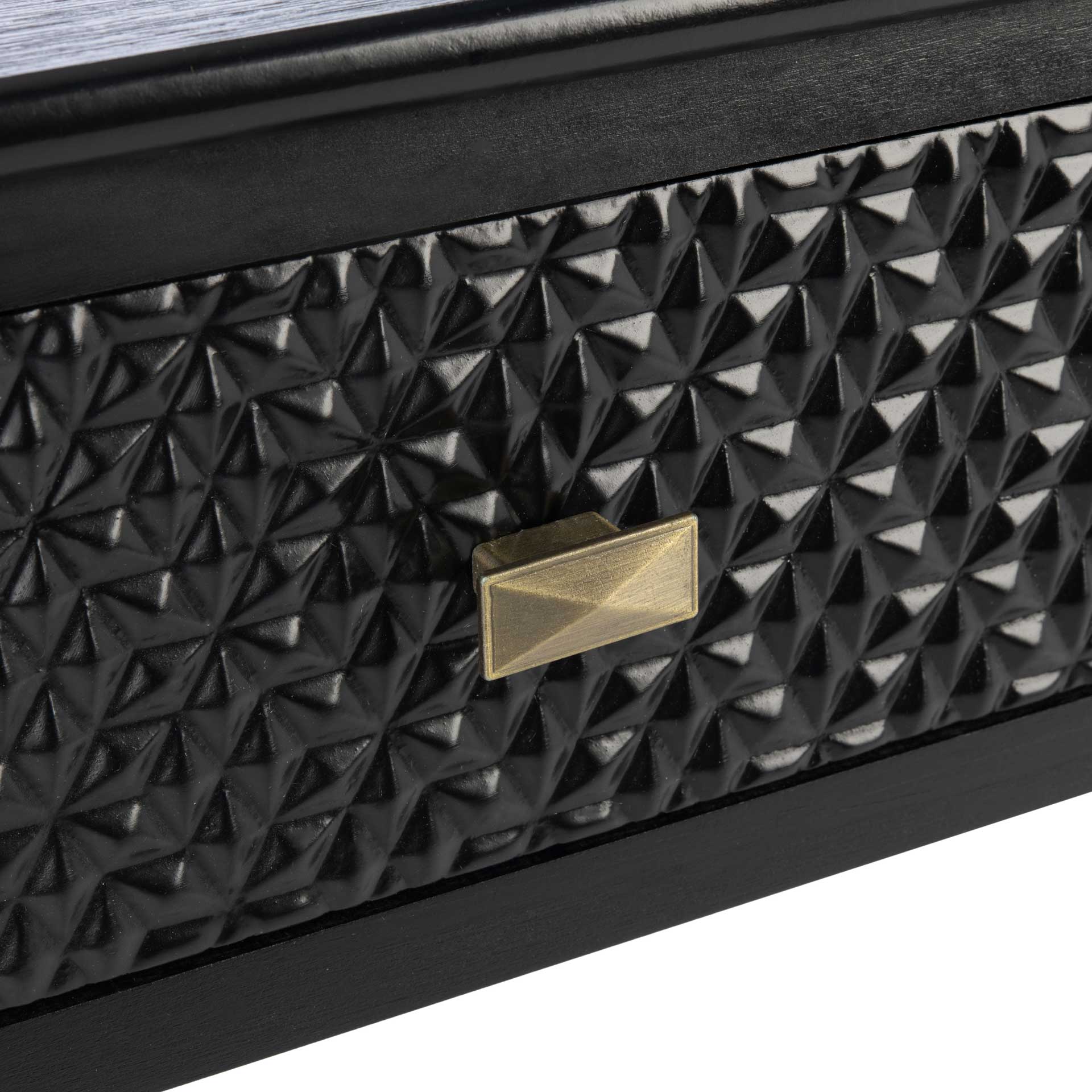 Haleigh 2 Drawer Console Table Black - Image 6