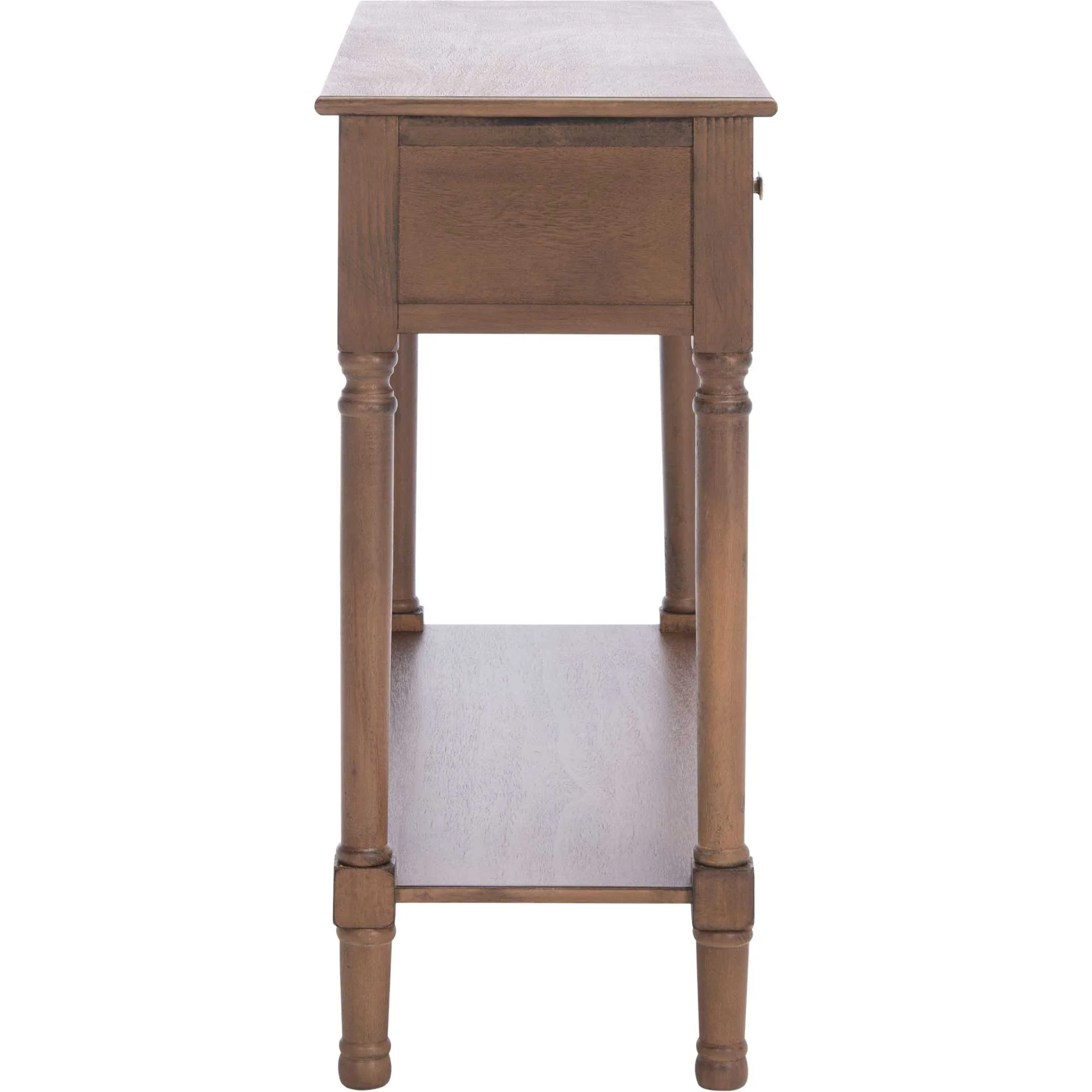 Haleigh 2 Drawer Console Table Brown - Image 3