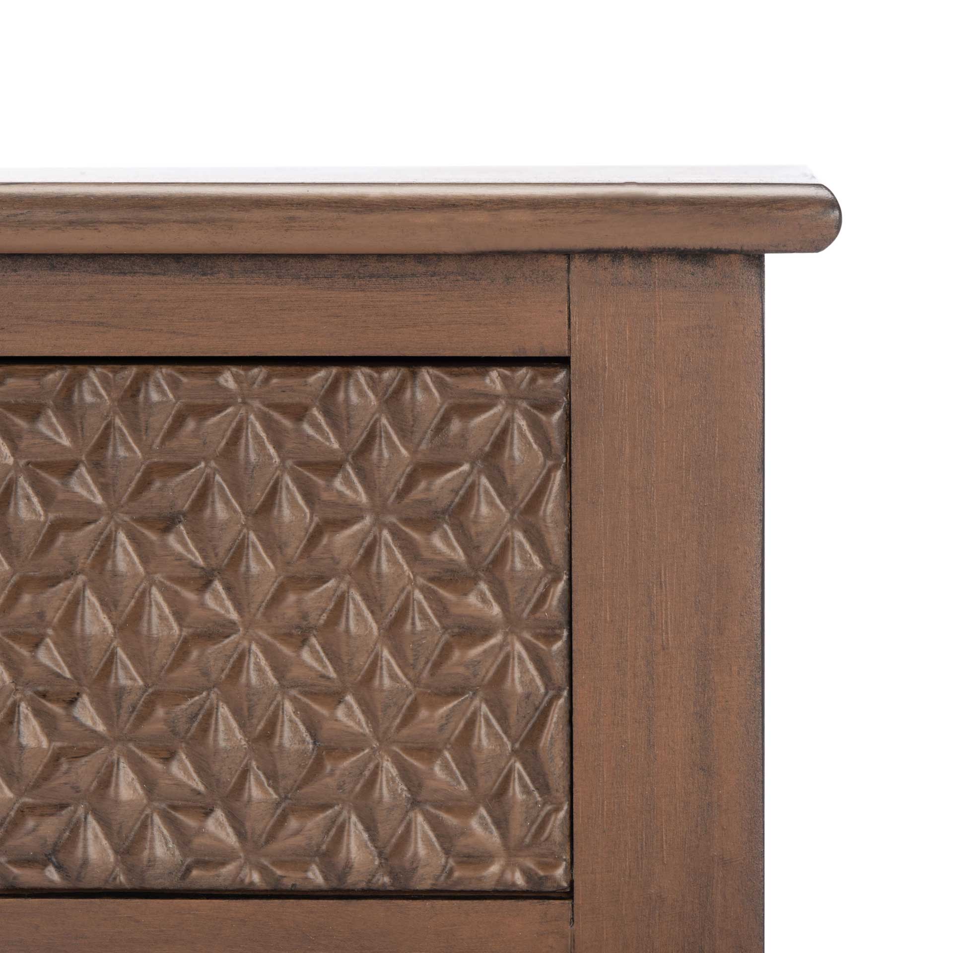 Haleigh 2 Drawer Console Table Brown - Image 5
