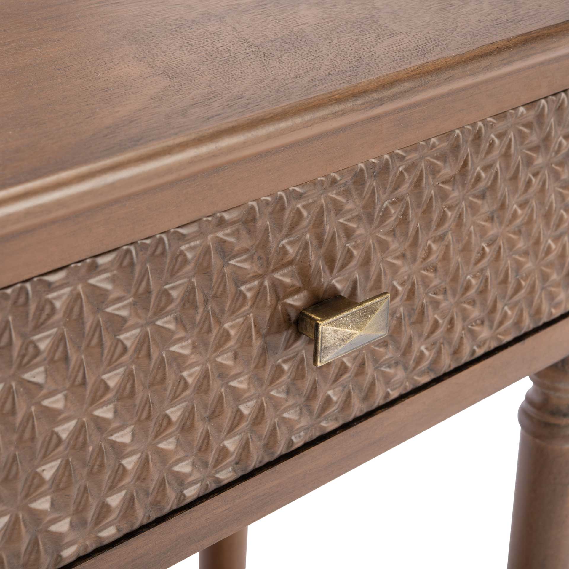 Haleigh 2 Drawer Console Table Brown - Image 6