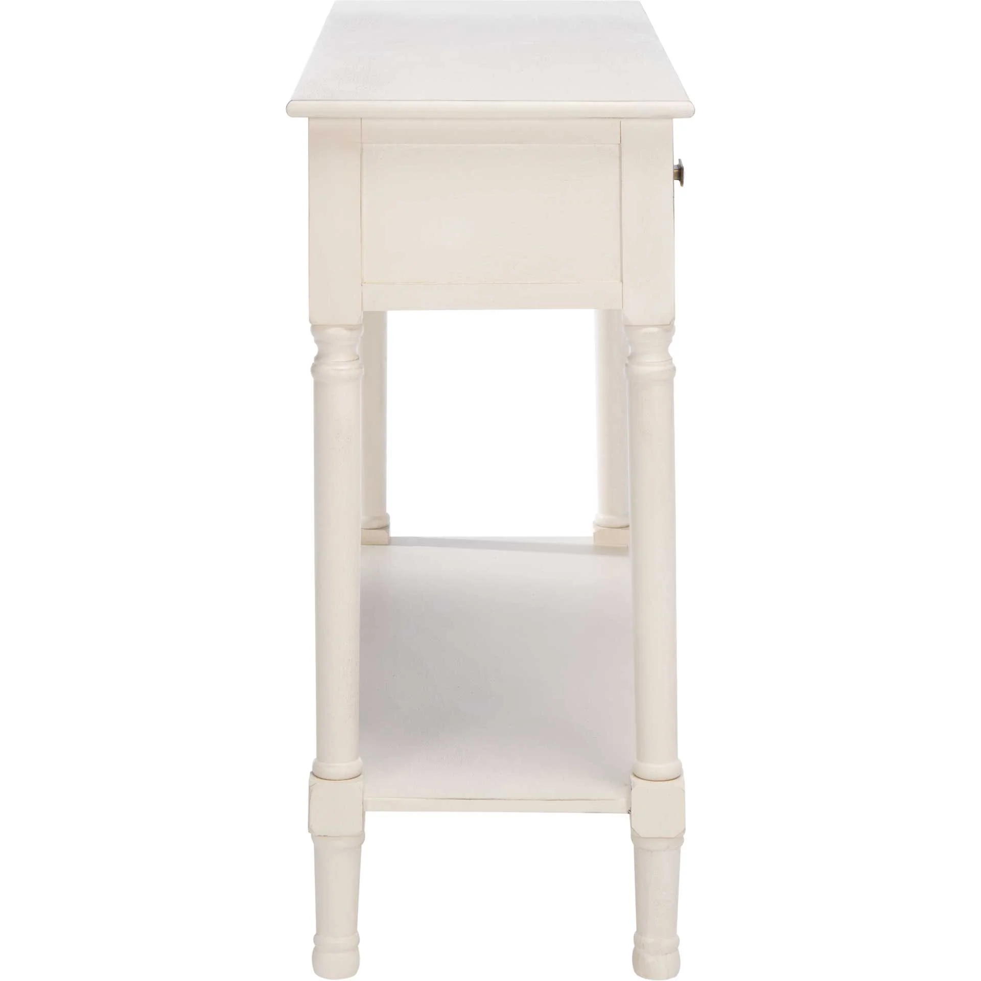 Haleigh 2 Drawer Console Table Distressed White - Image 3