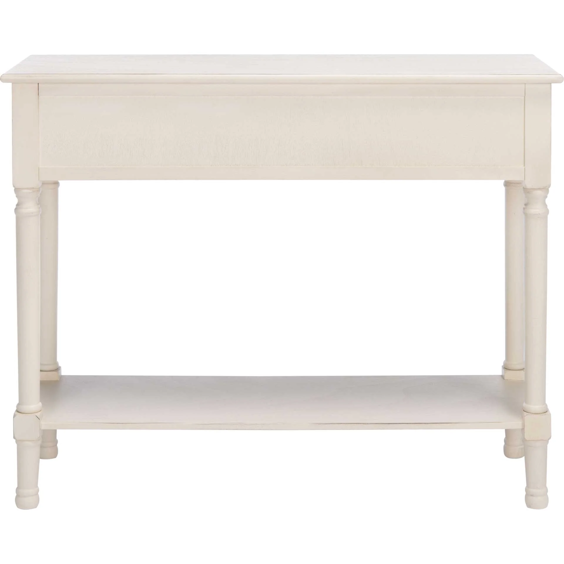 Haleigh 2 Drawer Console Table Distressed White - Image 4