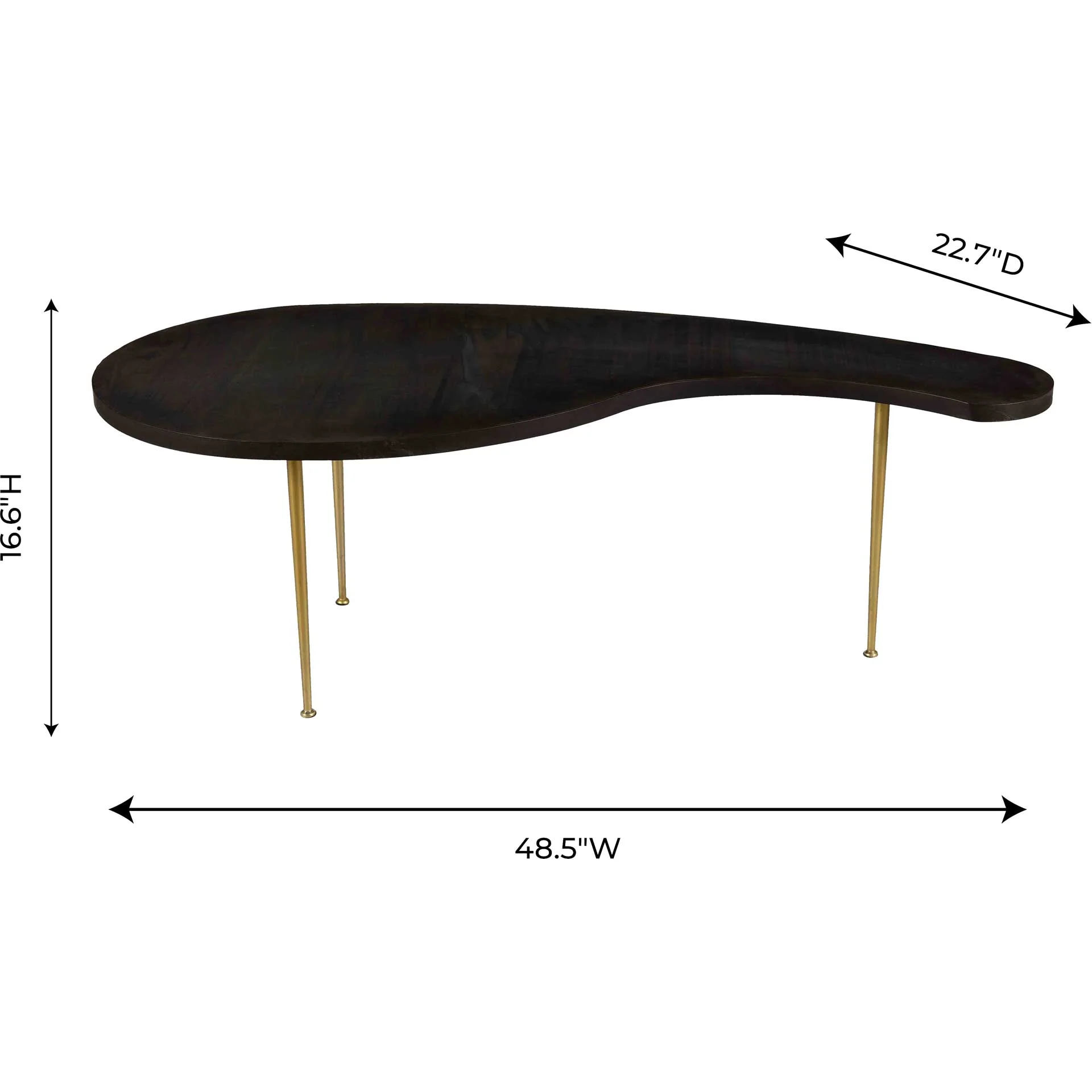 Haleigh Iron Coffee Table Dark Gray - Image 6