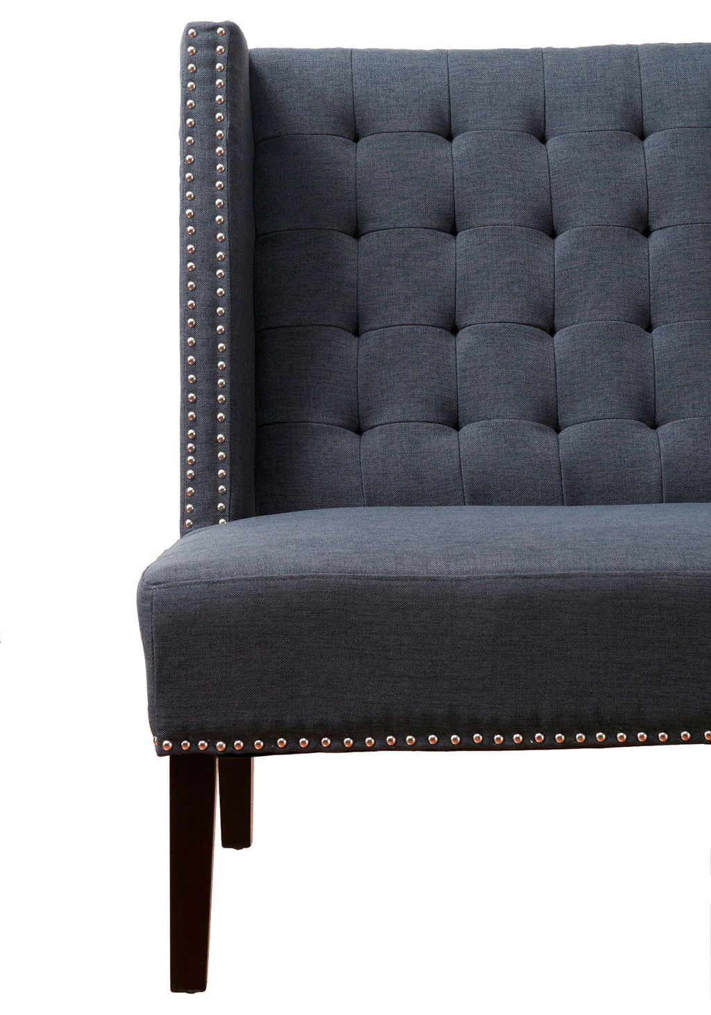 Halford Gray Linen Banquette Bench - Image 3