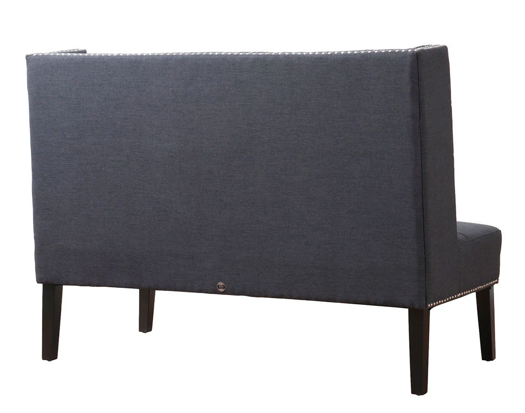 Halford Gray Linen Banquette Bench - Image 5