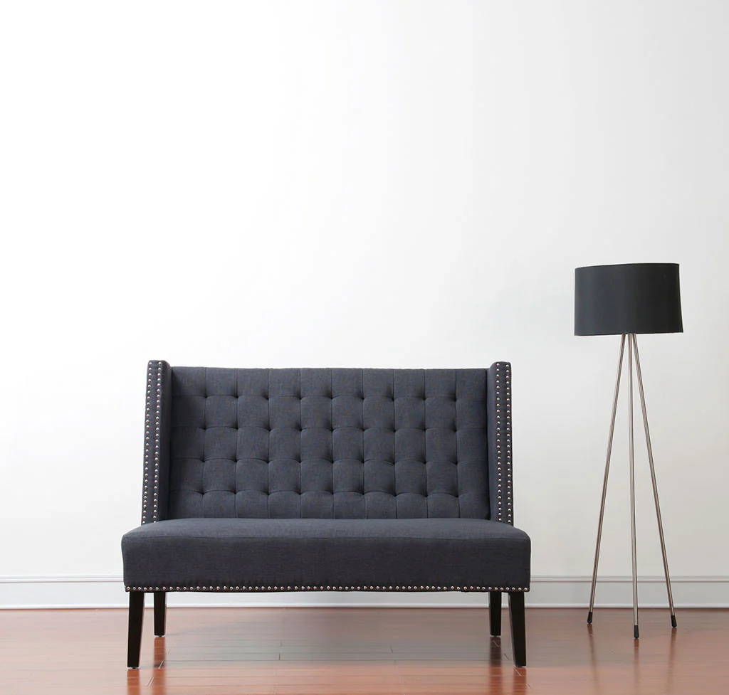 Halford Gray Linen Banquette Bench - Image 6
