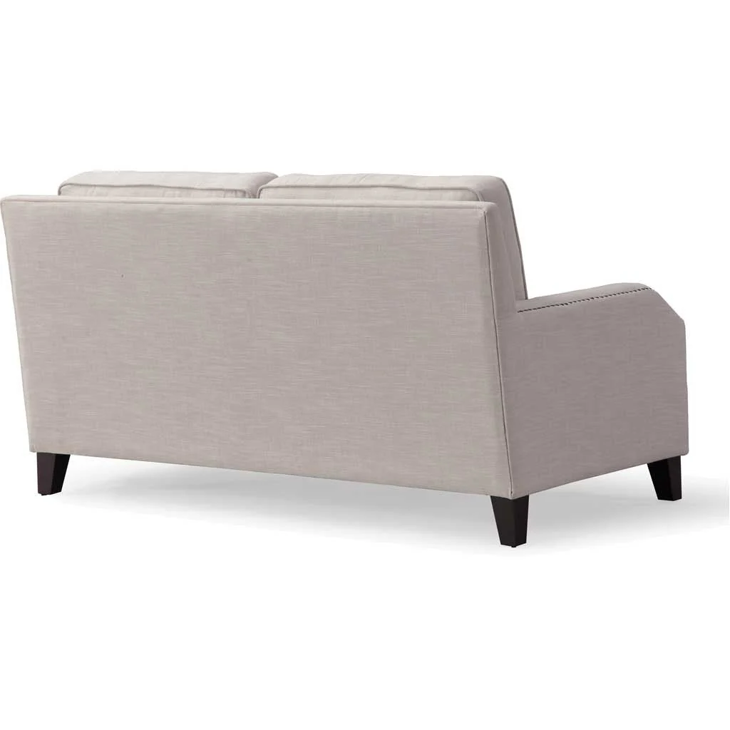 Halluin Beige Linen Loveseat - Image 5