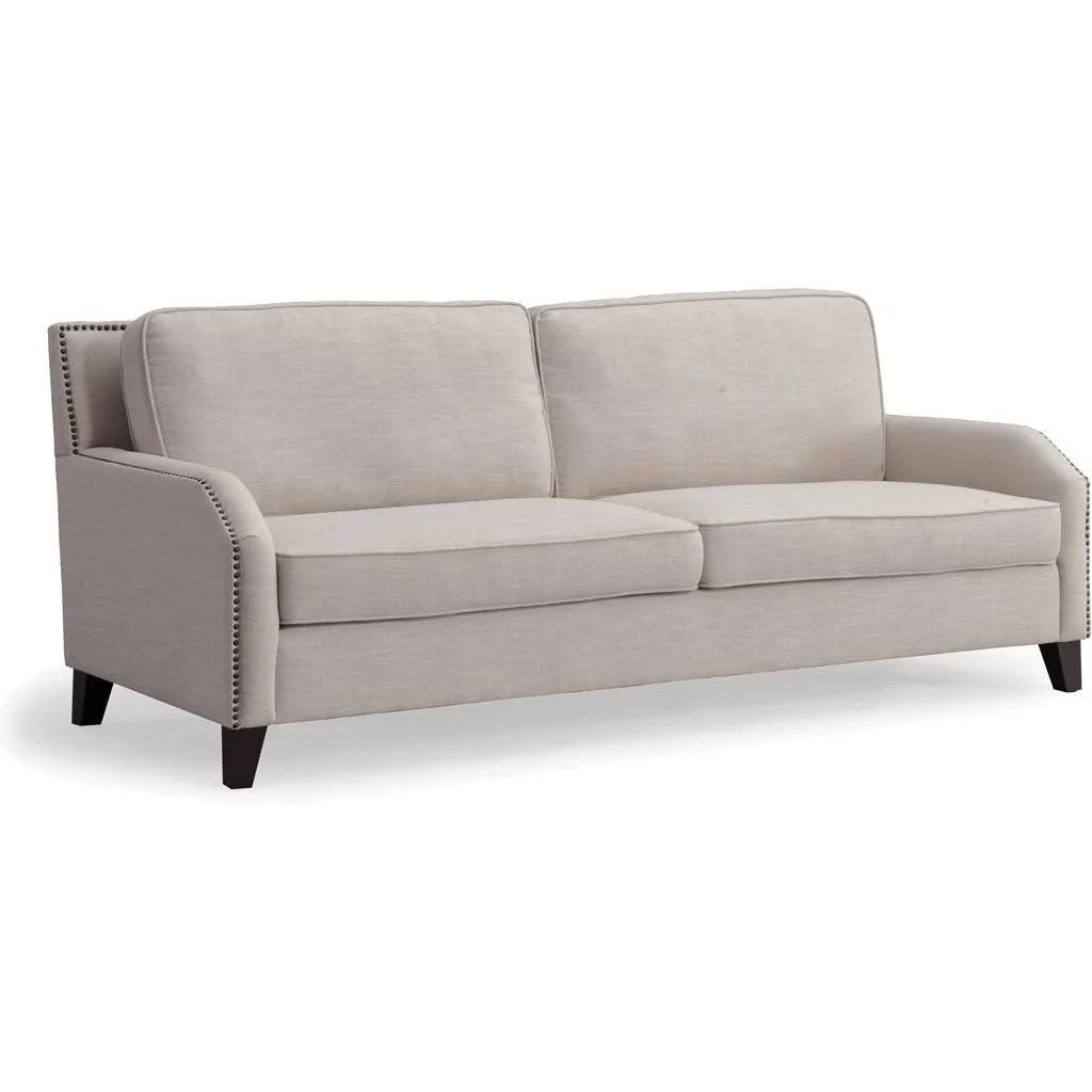 Halluin Beige Linen Sofa - Image 2