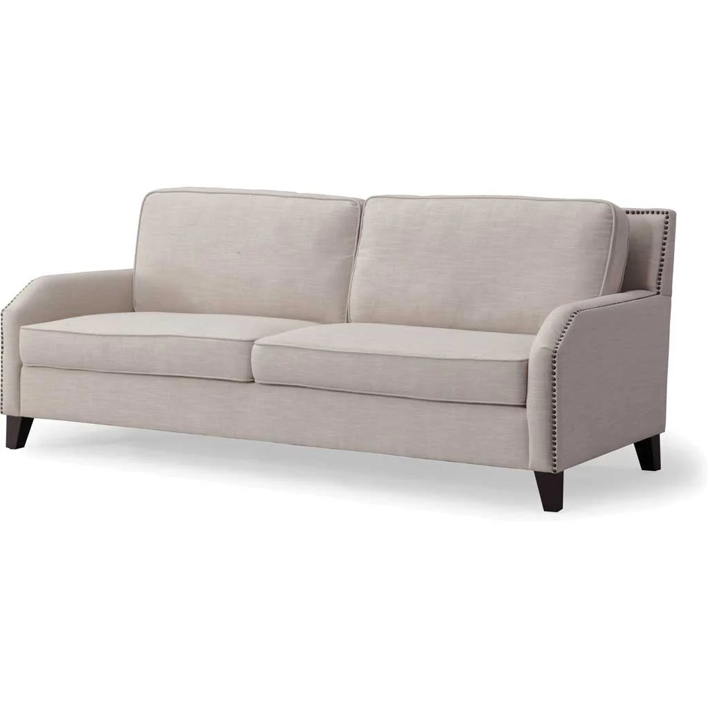 Halluin Beige Linen Sofa - Image 5