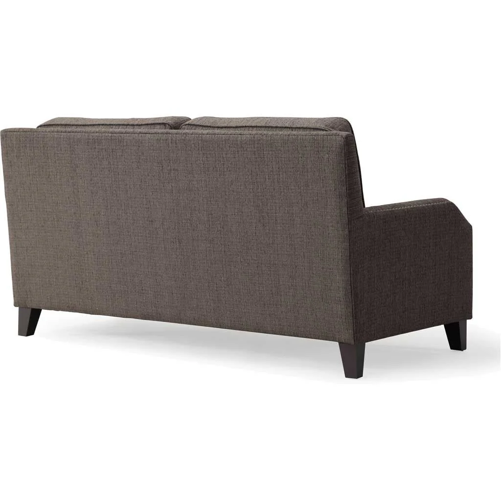 Halluin Gray Linen Loveseat - Image 5