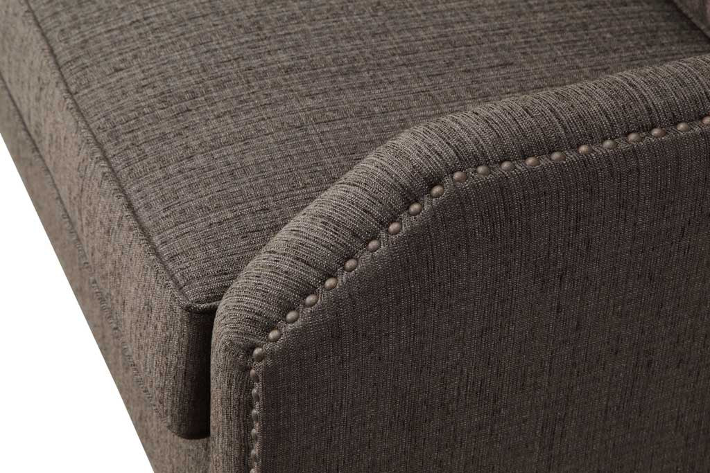 Halluin Gray Linen Sofa - Image 3