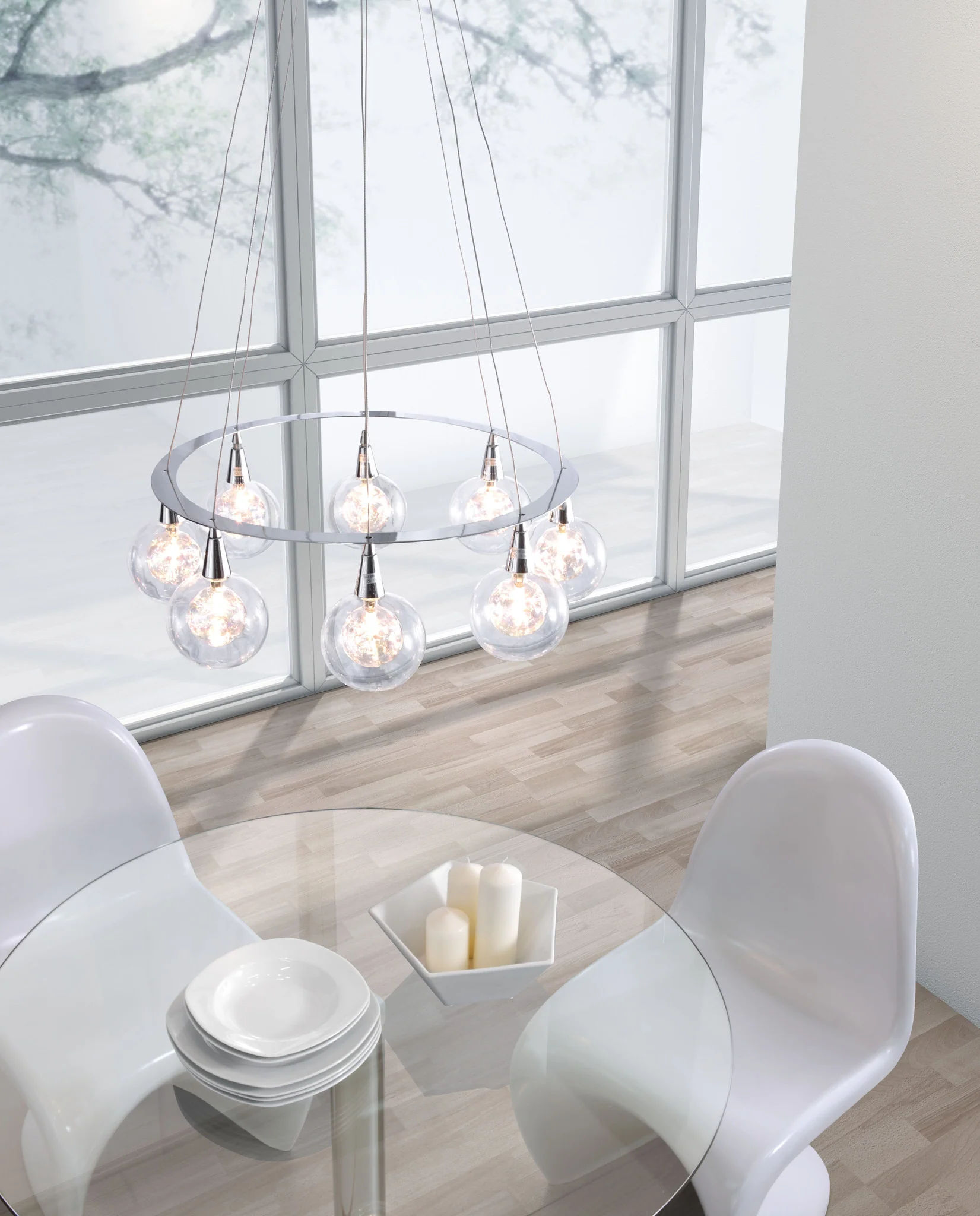 Halo Ceiling Lamp Chrome - Image 5
