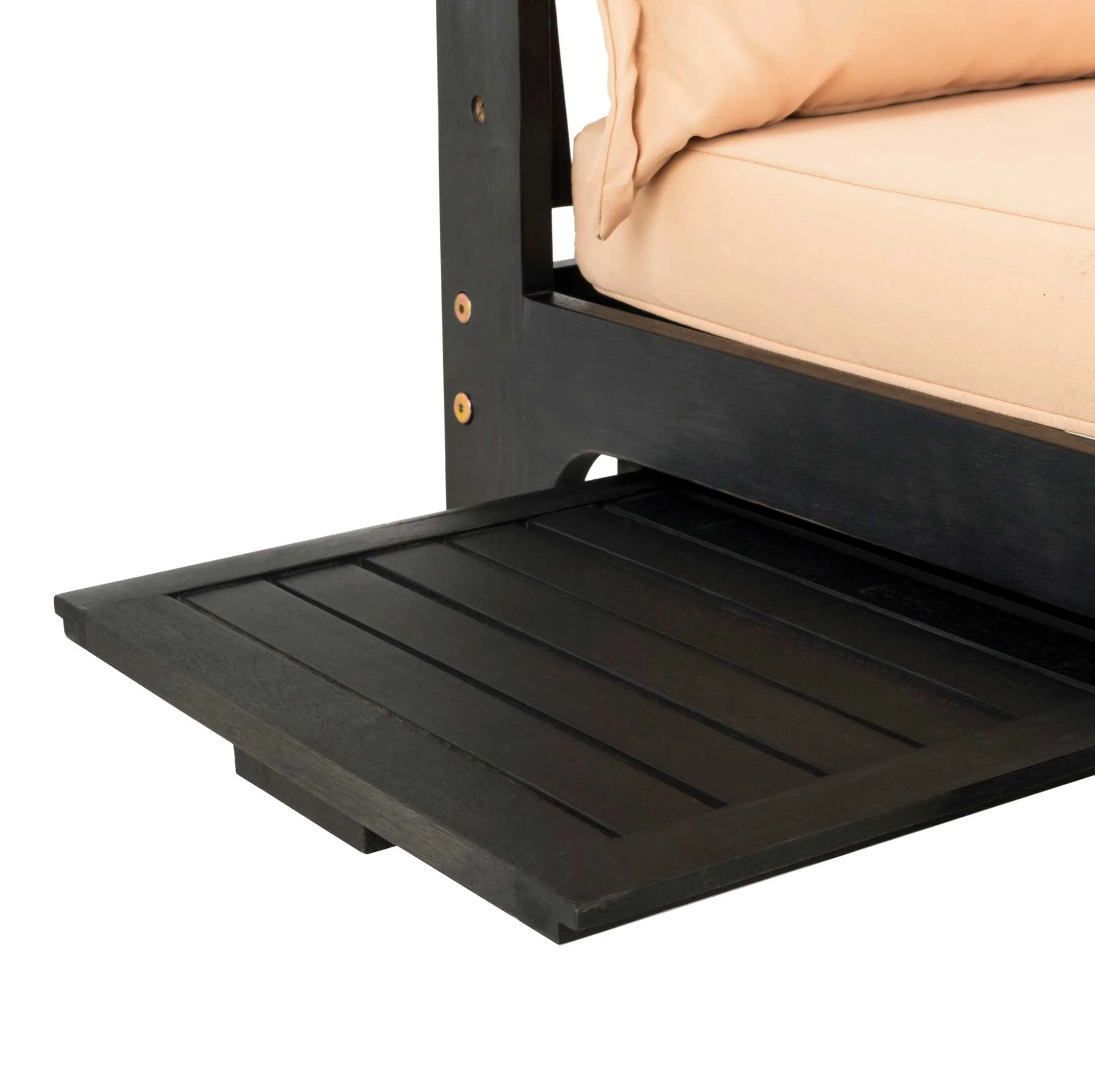 Halona Sun Lounger With Pullout Table Dark Slate Gray/Sahara Beige - Image 7