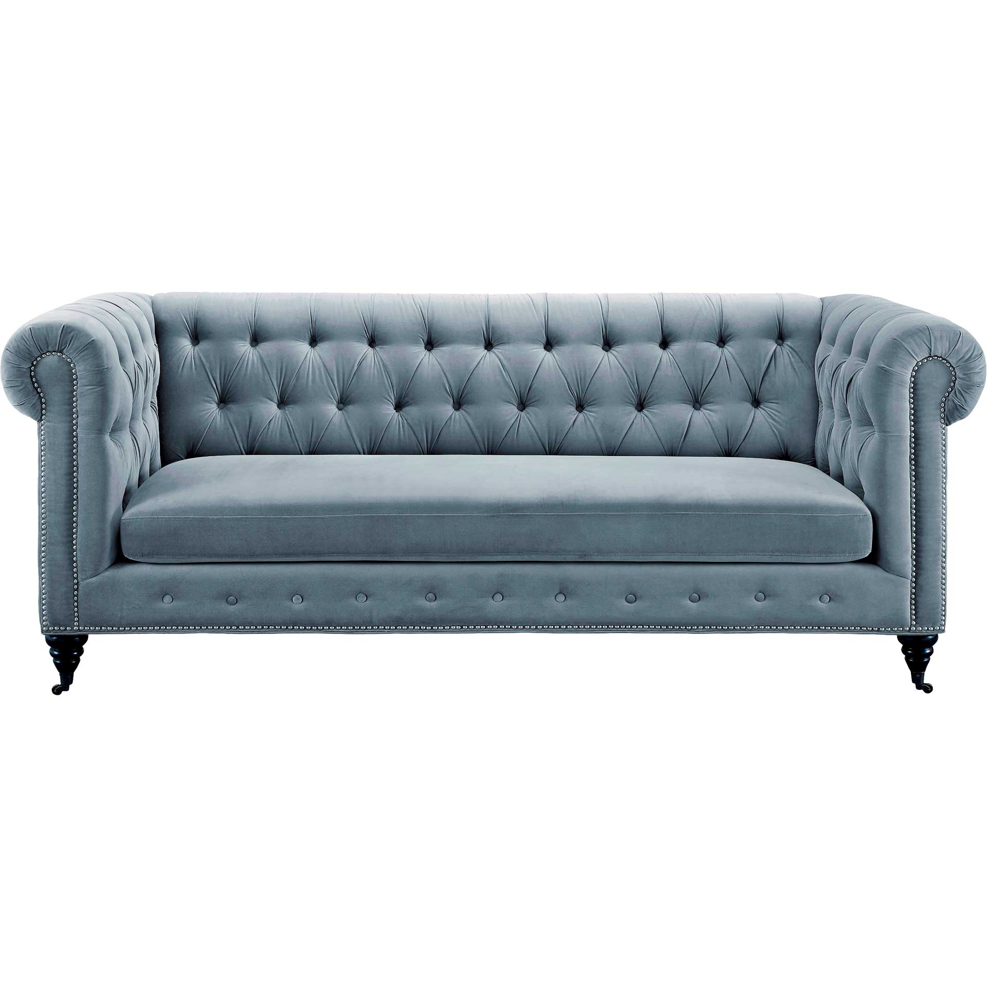 Halona Velvet Sofa Gray - Image 2