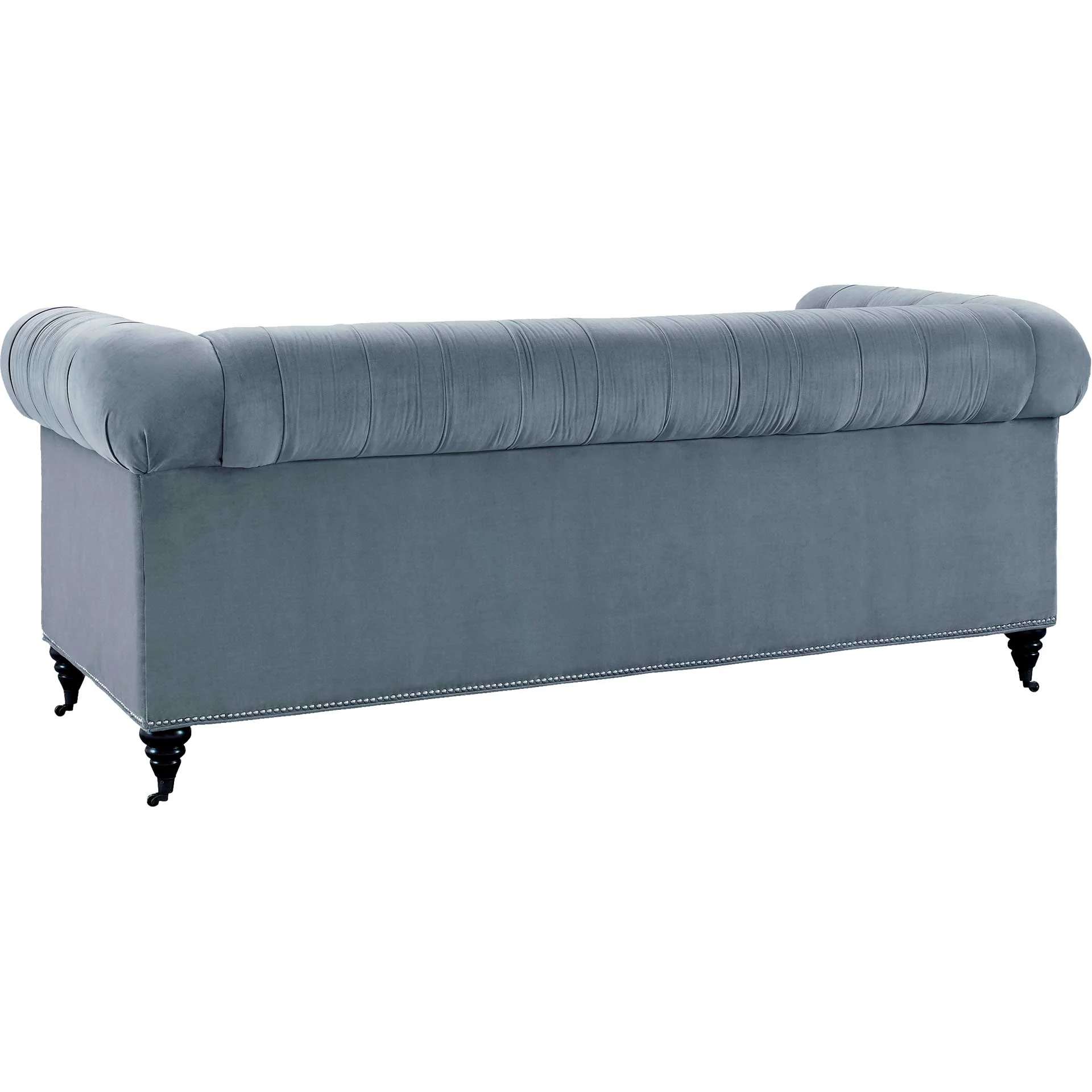 Halona Velvet Sofa Gray - Image 3