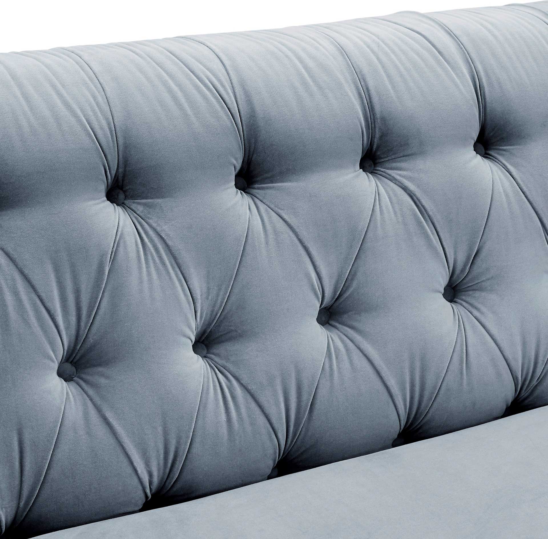 Halona Velvet Sofa Gray - Image 5