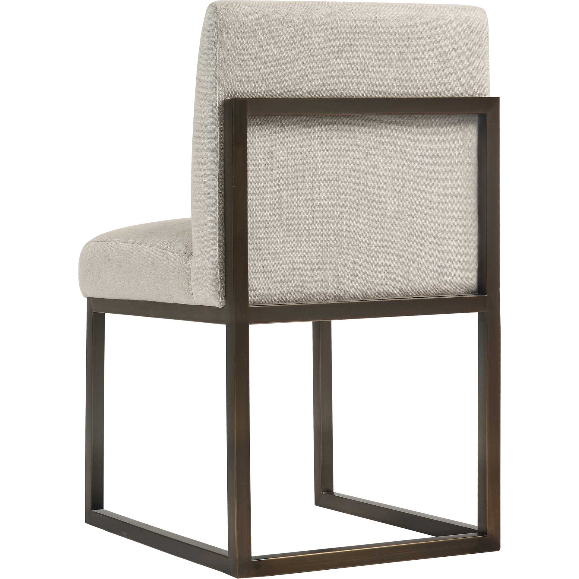 Halyn Linen Chair in Brass Beige - Image 3