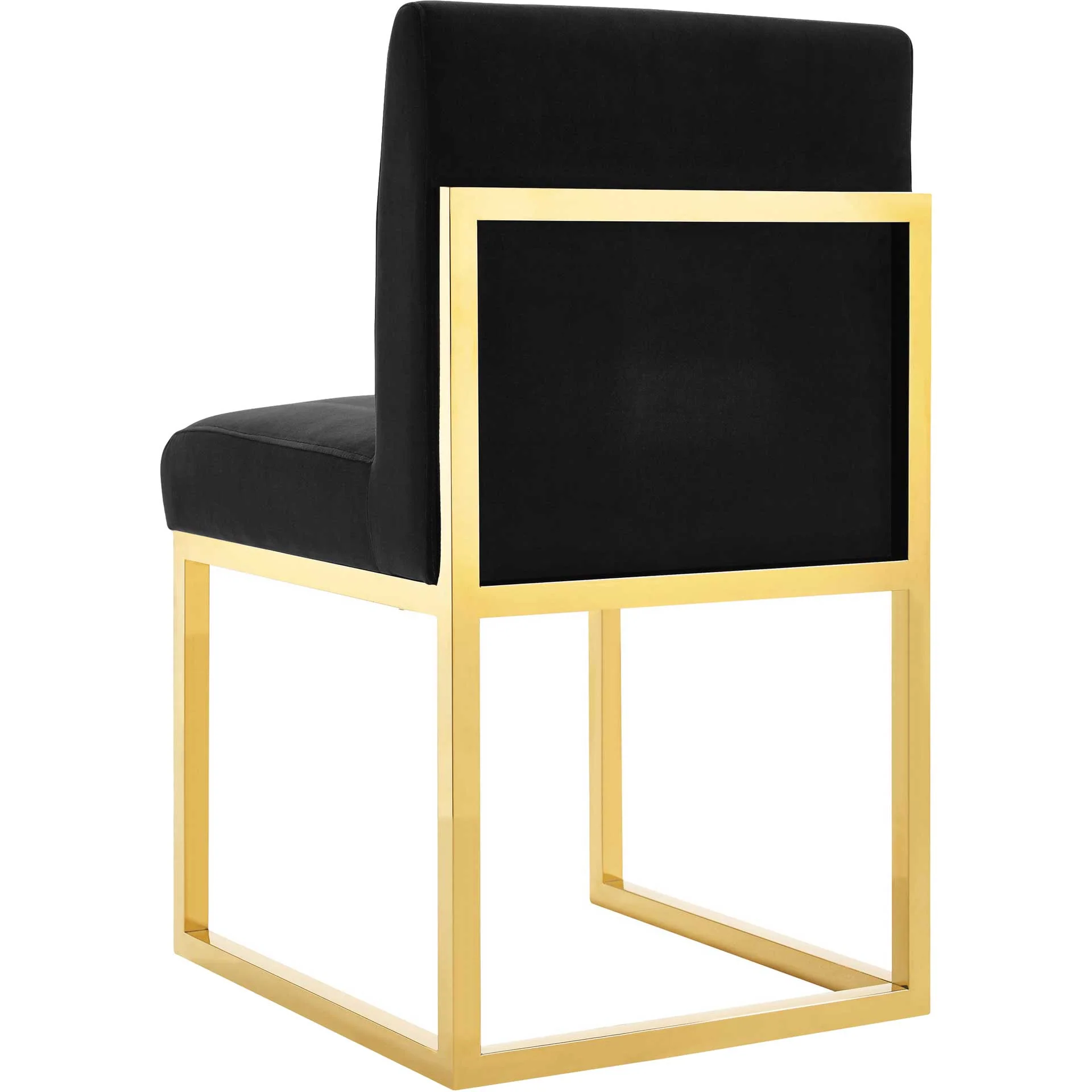 Halyn Velvet Chair Black - Image 3