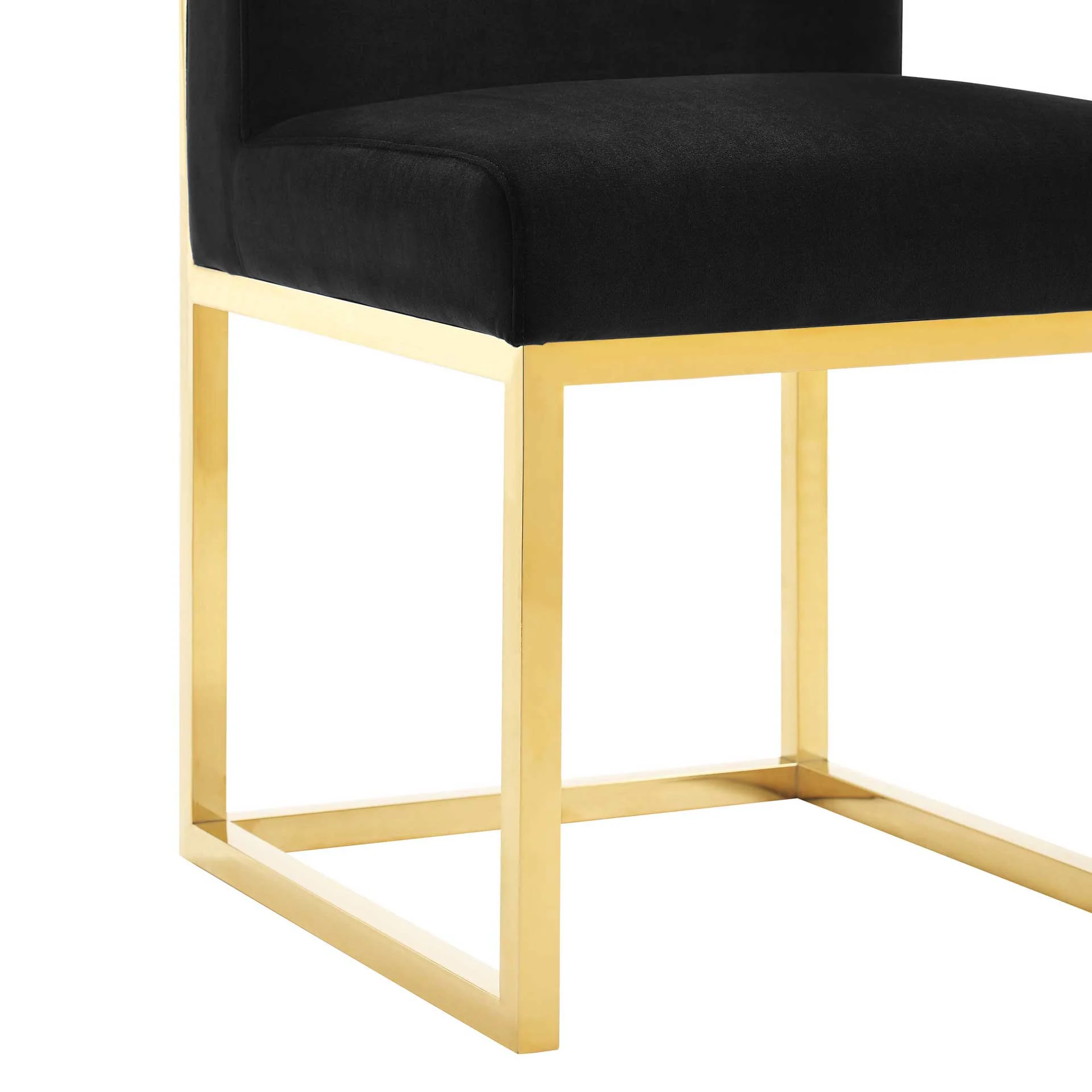 Halyn Velvet Chair Black - Image 4