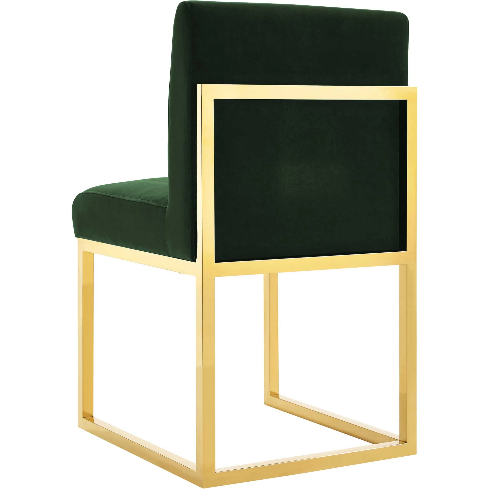 Halyn Velvet Chair Forest Green - Image 3