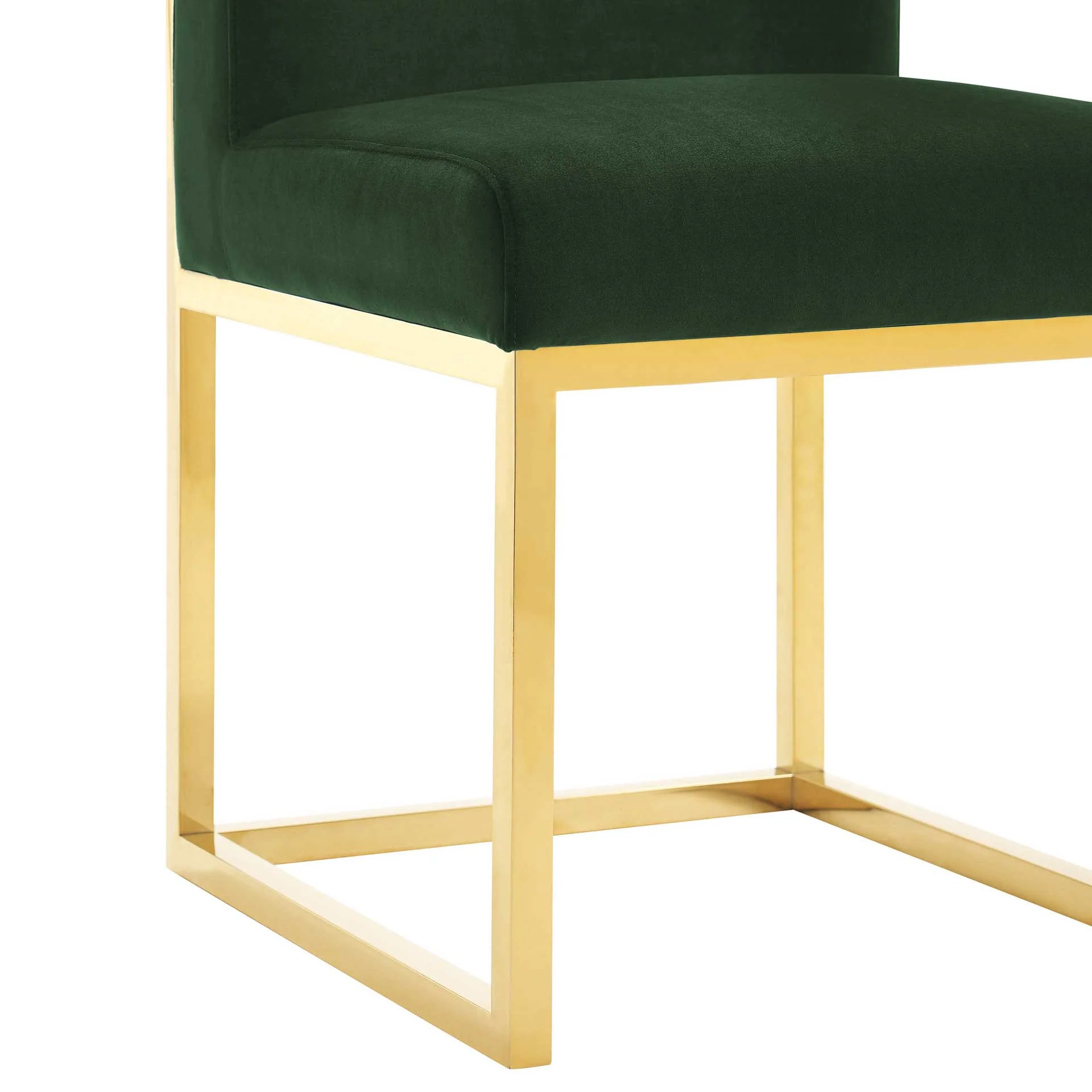 Halyn Velvet Chair Forest Green - Image 4