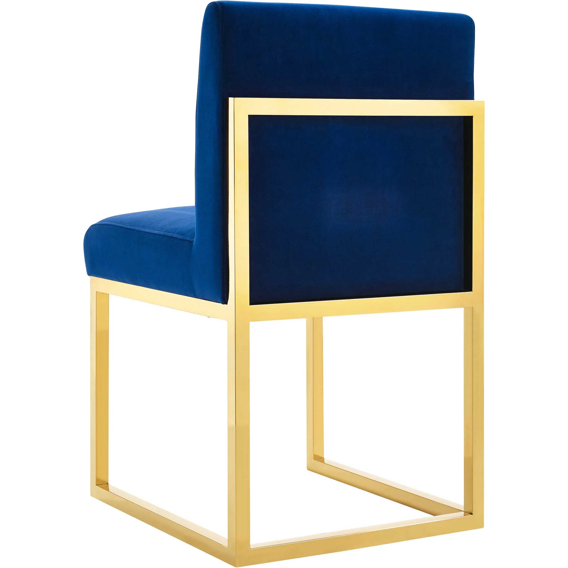 Halyn Velvet Chair Navy - Image 3