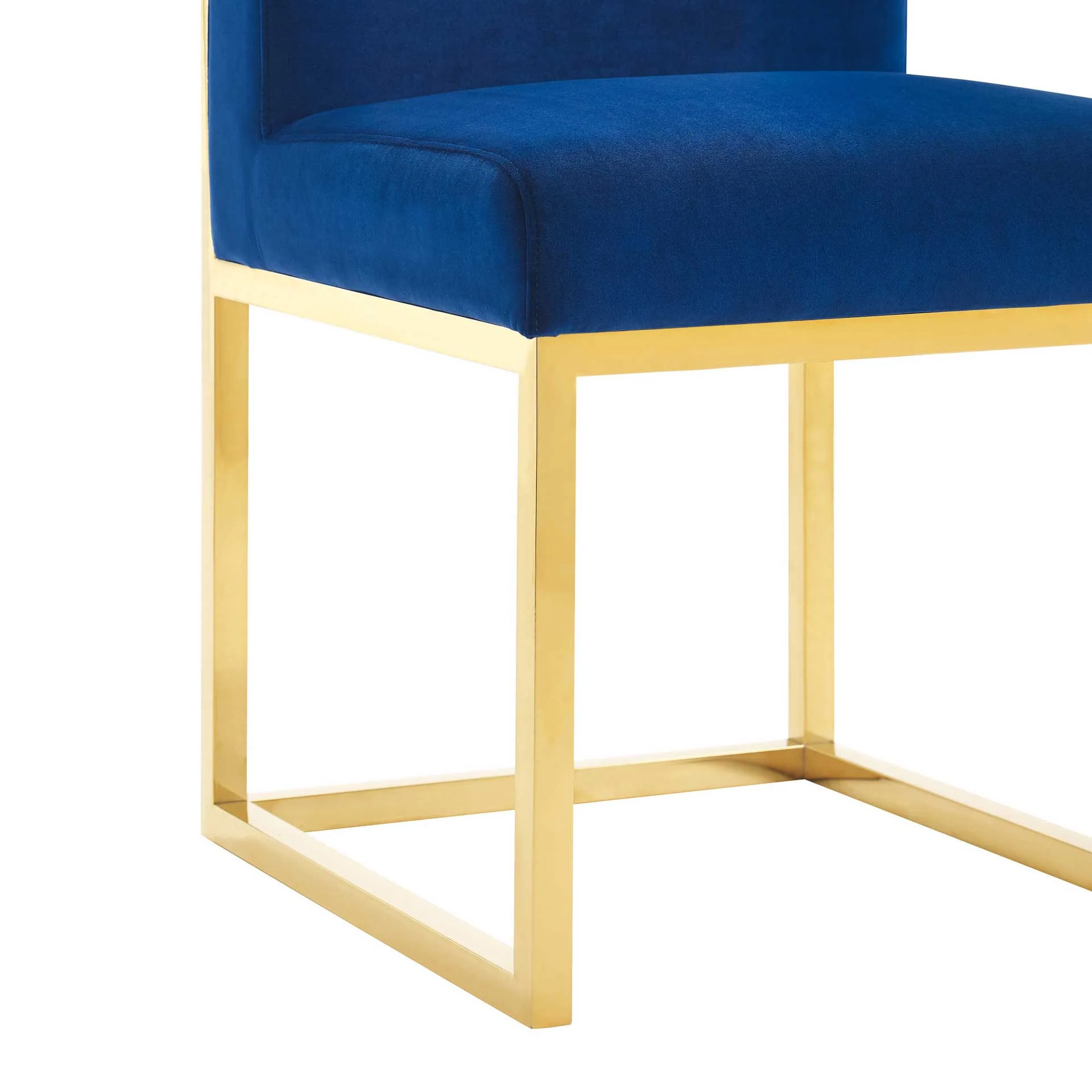 Halyn Velvet Chair Navy - Image 4
