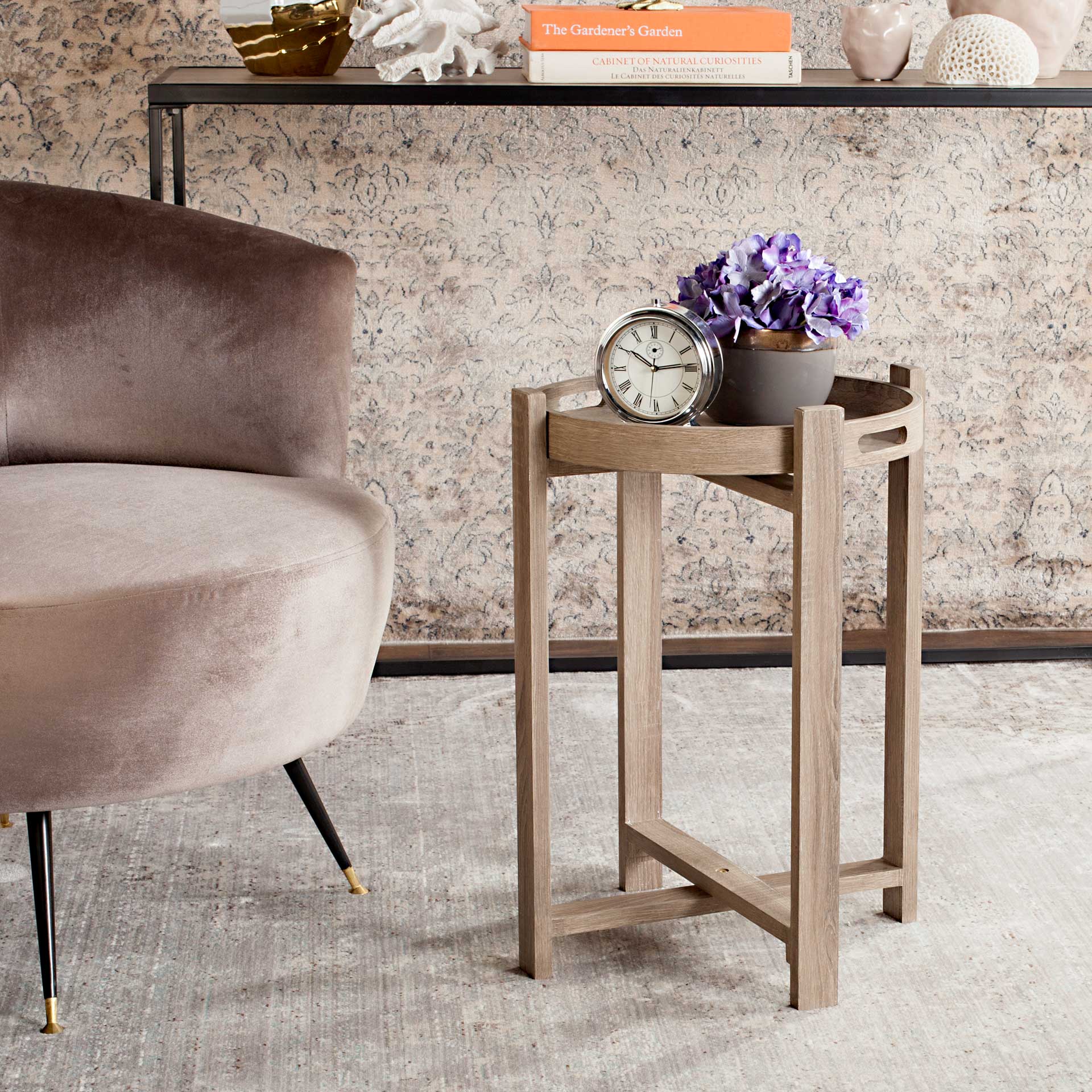 Hamad Tray Top Side Table Light Oak - Image 6