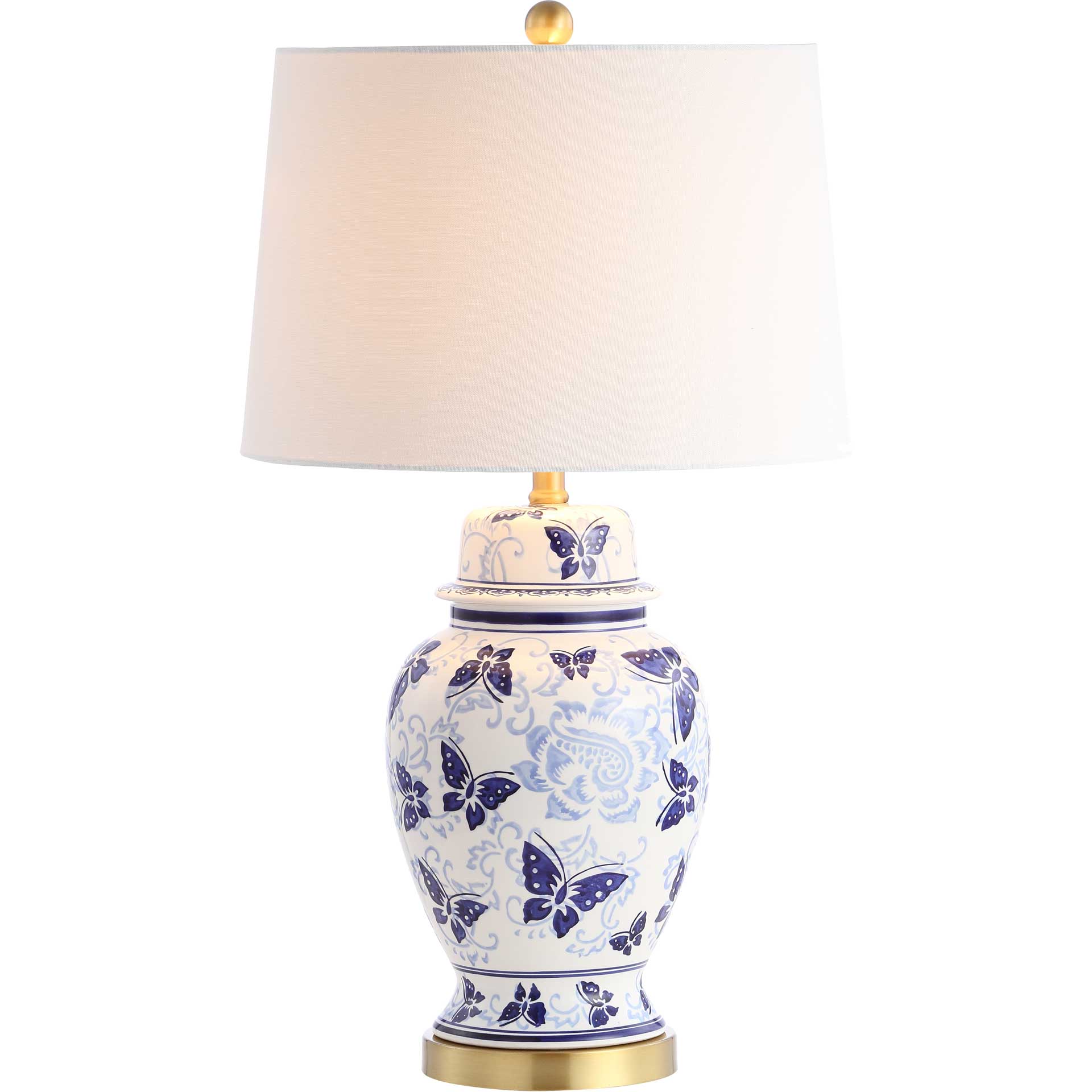 Hamdan Table Lamp Blue/White (Set of 2) - Image 2