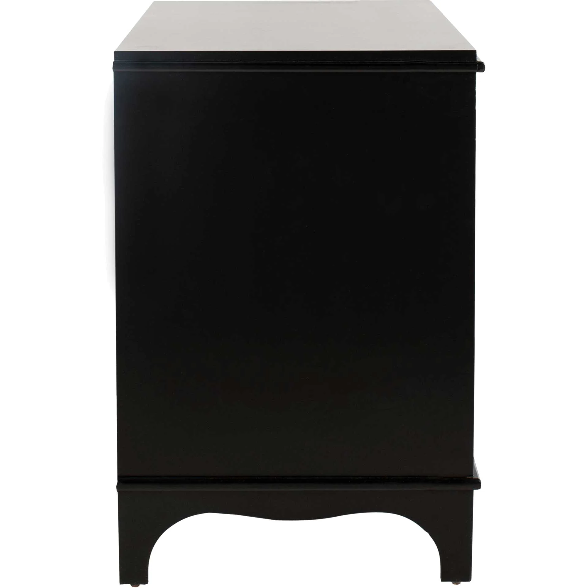 Hamden 3 Drawer Contemporary Nightstand Black - Image 3