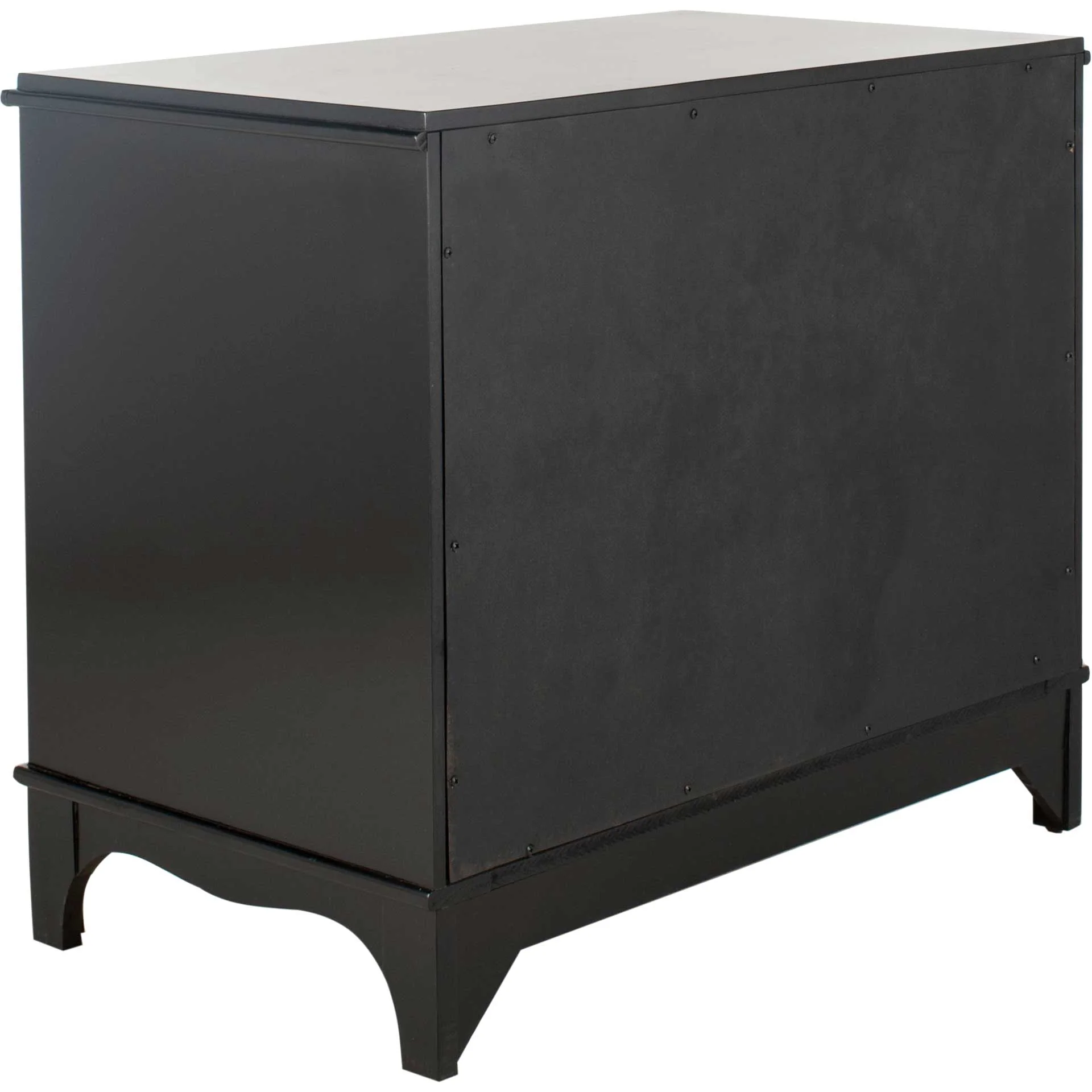 Hamden 3 Drawer Contemporary Nightstand Black - Image 4