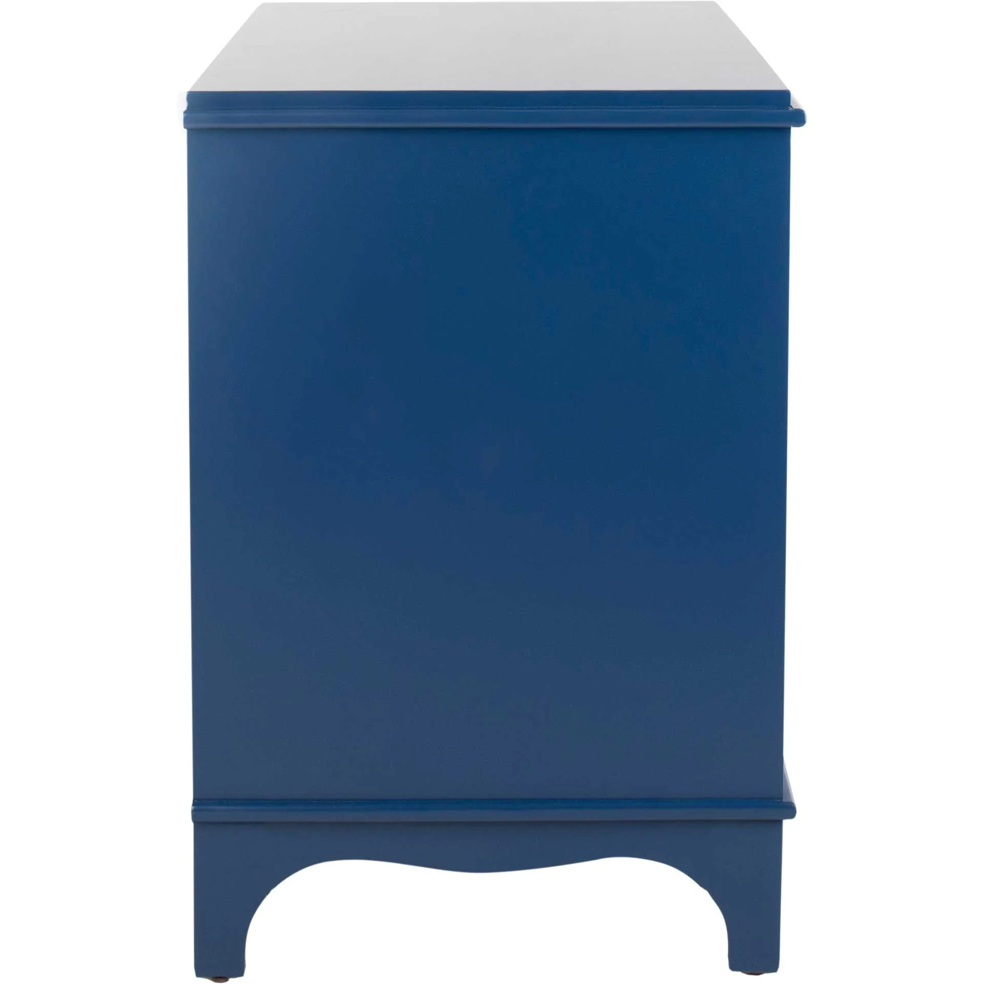 Hamden 3 Drawer Contemporary Nightstand Navy - Image 3