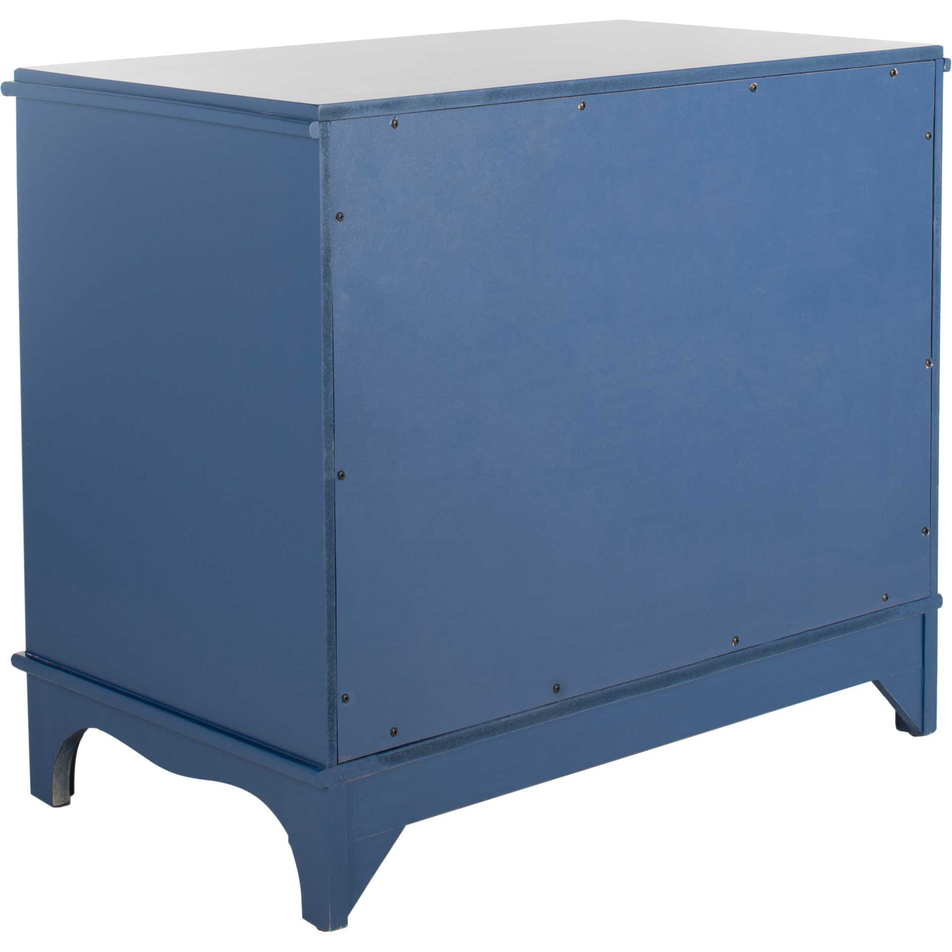 Hamden 3 Drawer Contemporary Nightstand Navy - Image 4