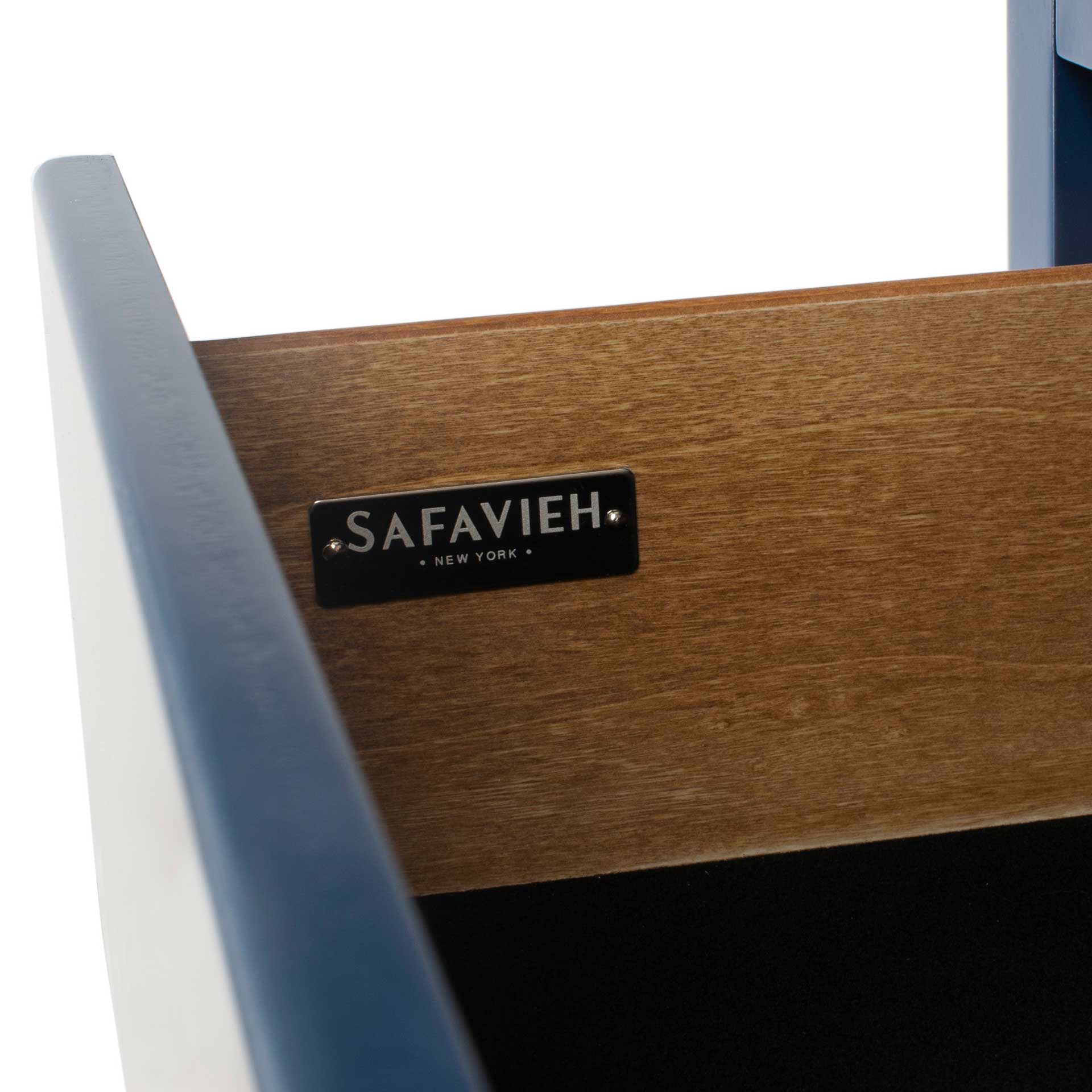 Hamden 3 Drawer Contemporary Nightstand Navy - Image 7