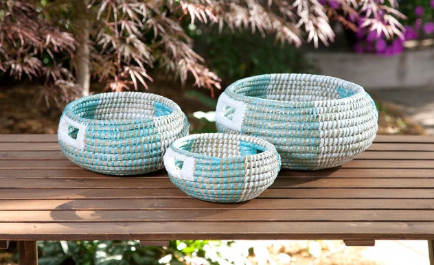 Hamilton Two-tone Woven Bowls (Set of 3) - Image 2
