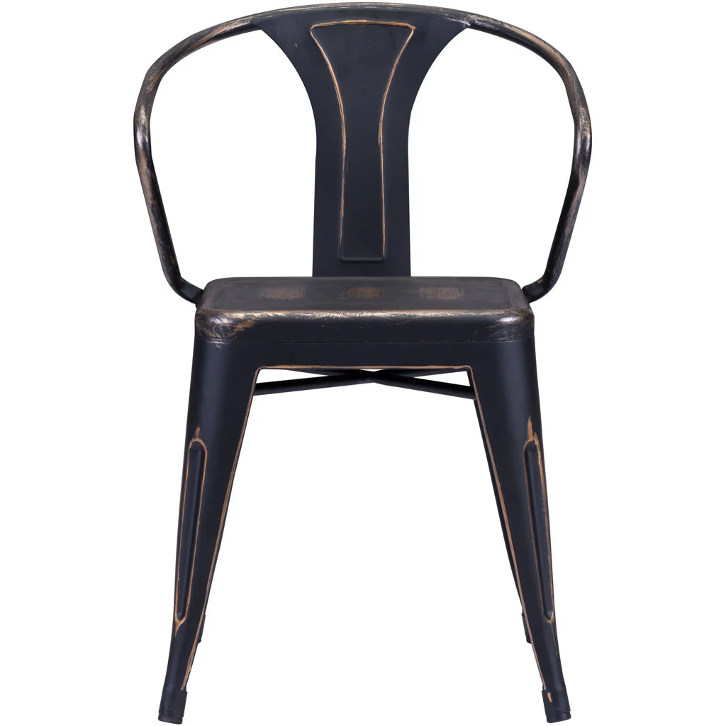Hampden Chair Antique Black Gold (Set of 2) - Image 3
