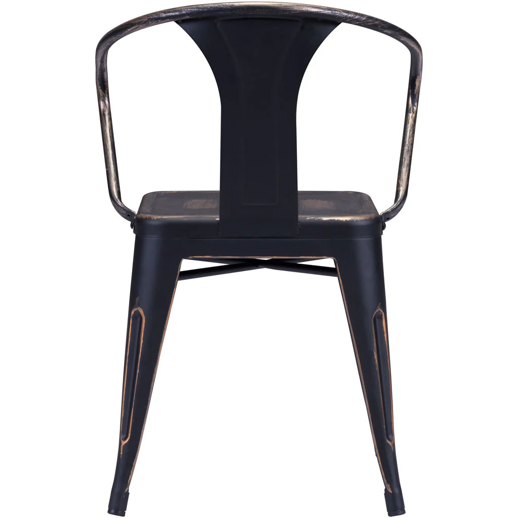 Hampden Chair Antique Black Gold (Set of 2) - Image 4