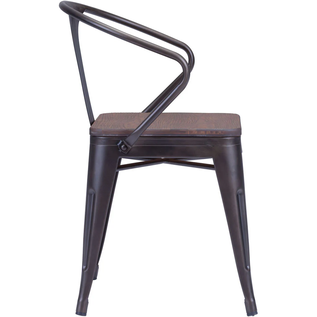 Hampden Chair Rustic Wood (Set of 2) - Image 2