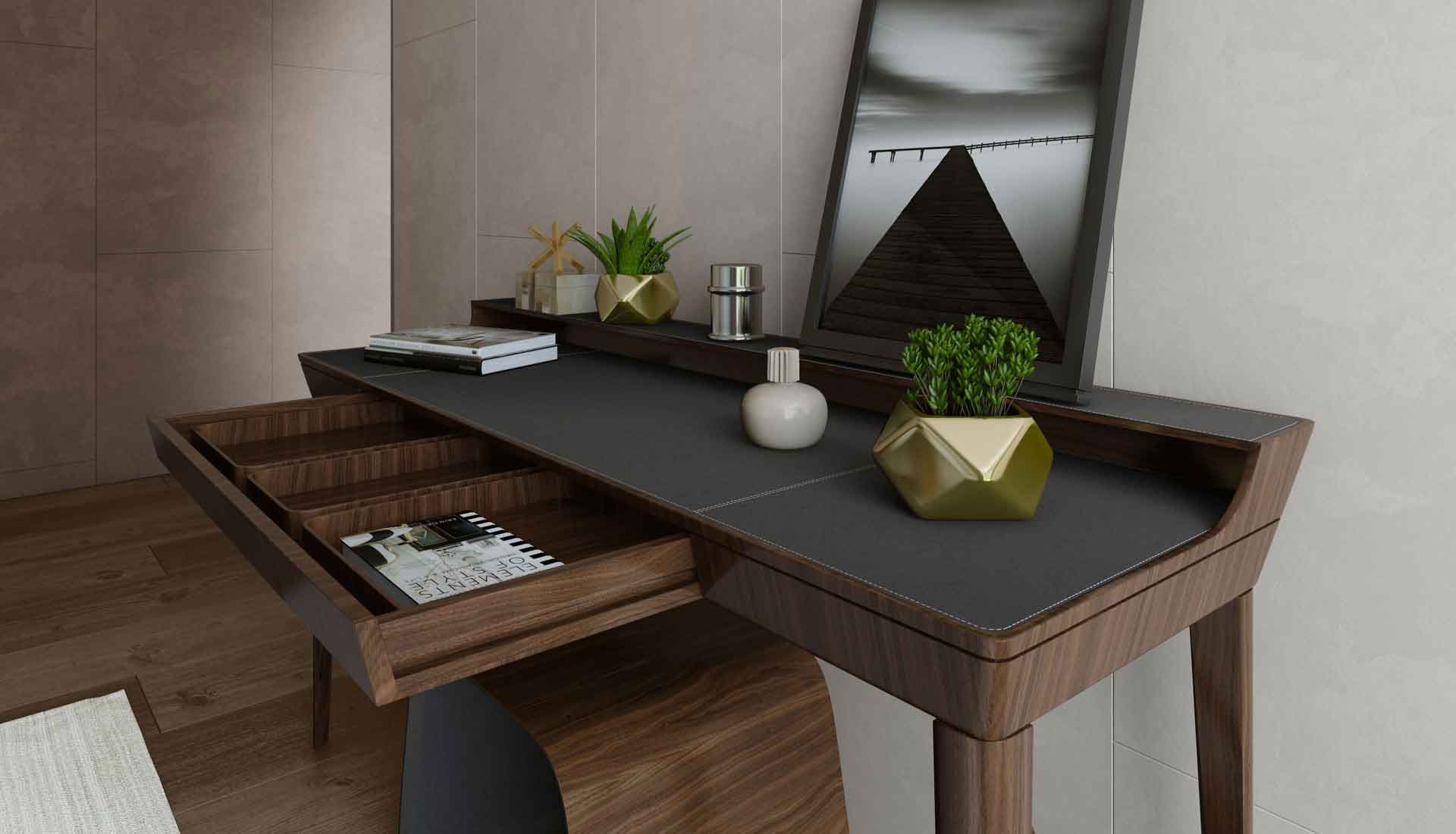 Hampton Desk Walnut - Image 6