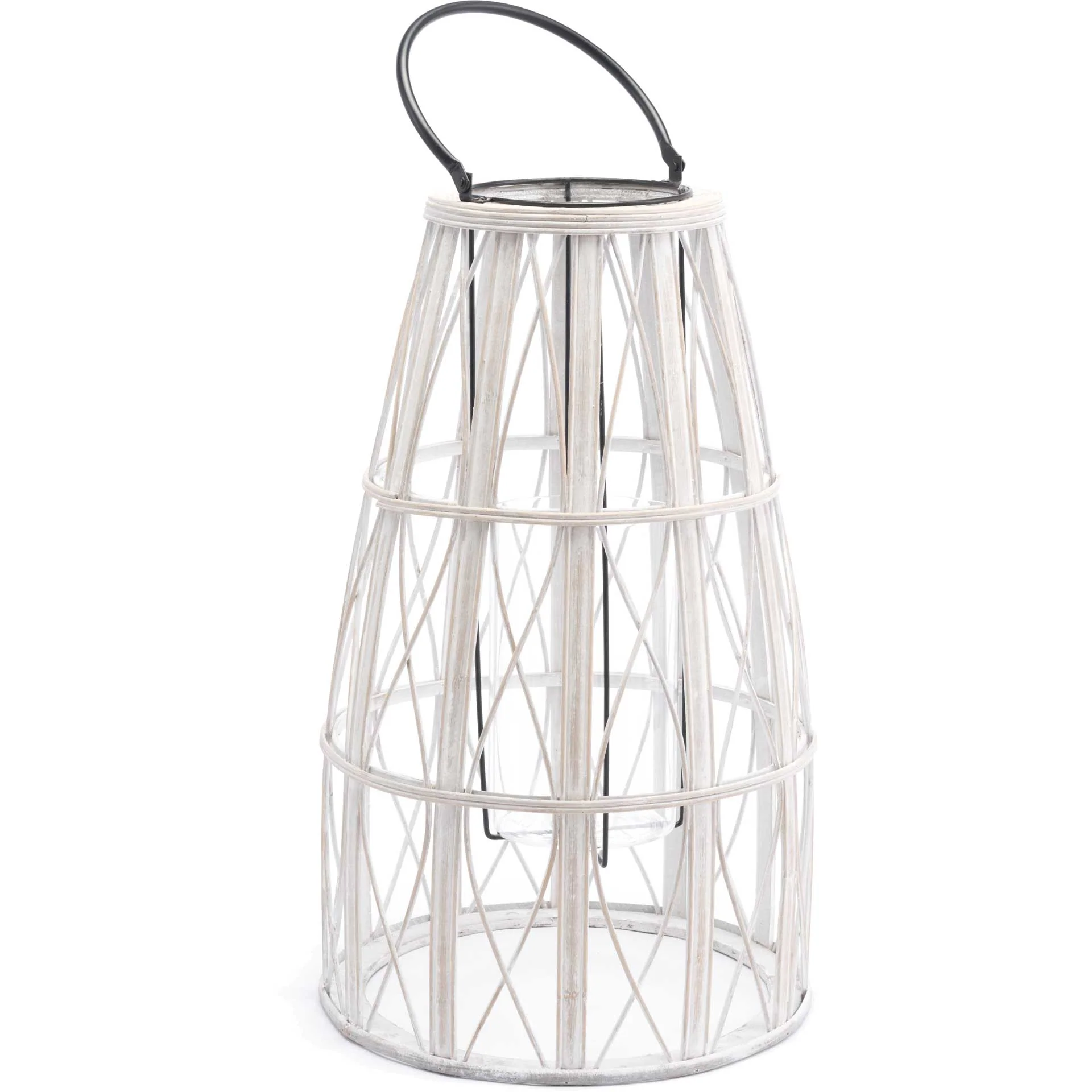 Hamptons Woven Lantern White - Image 3
