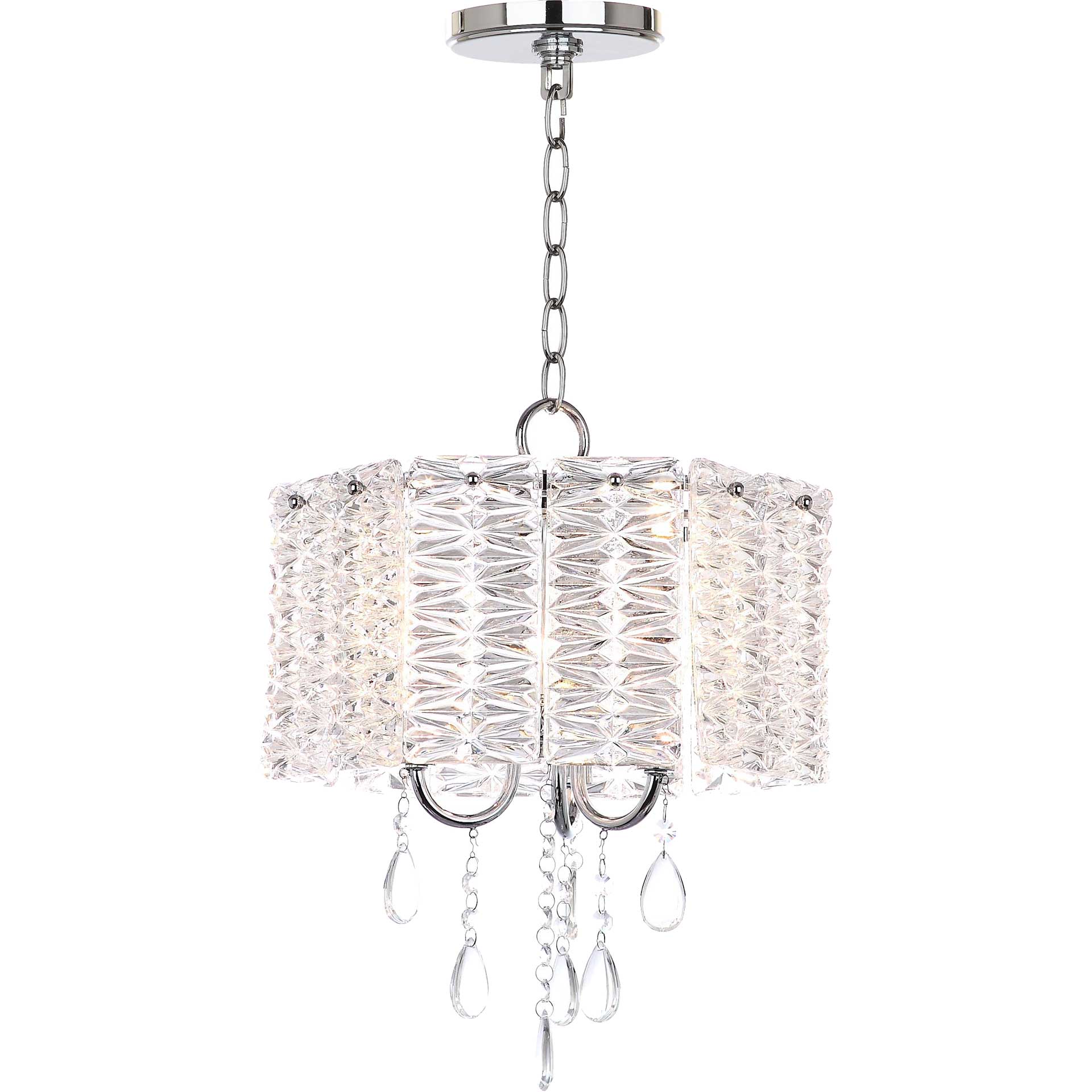 Hamza 3 Light Chandelier Clear/Chrome - Image 2