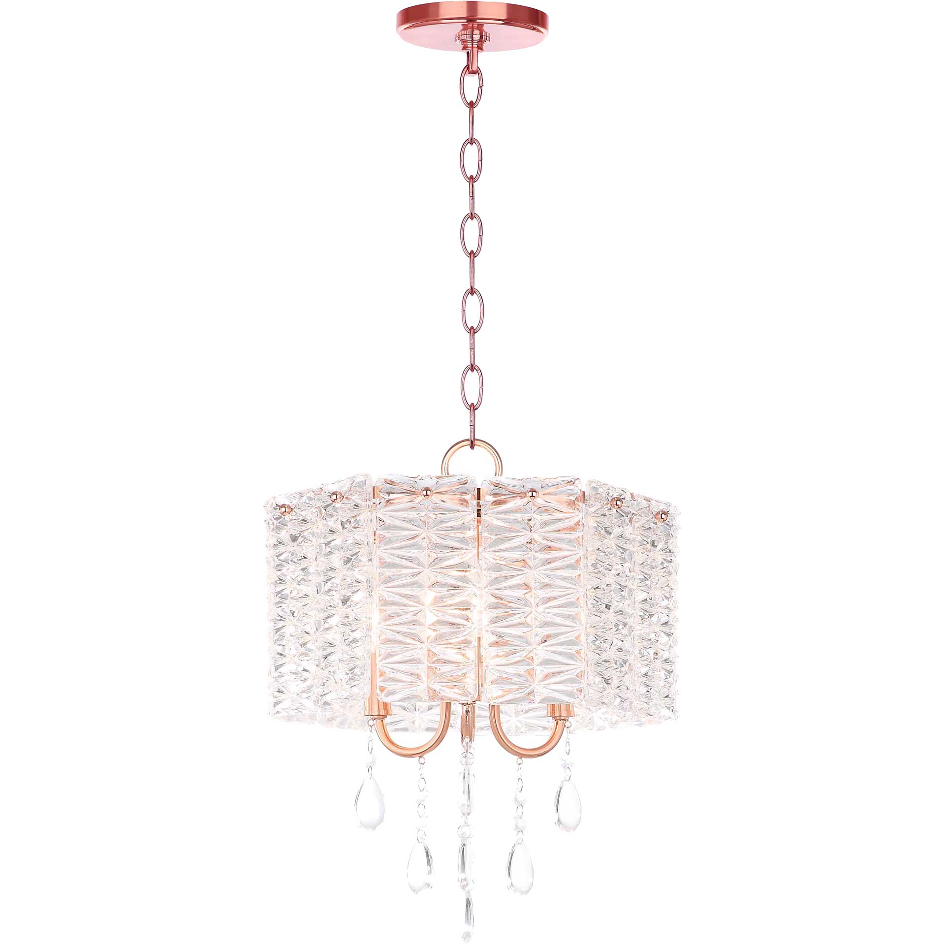 Hamza 3 Light Chandelier Clear/Copper - Image 2