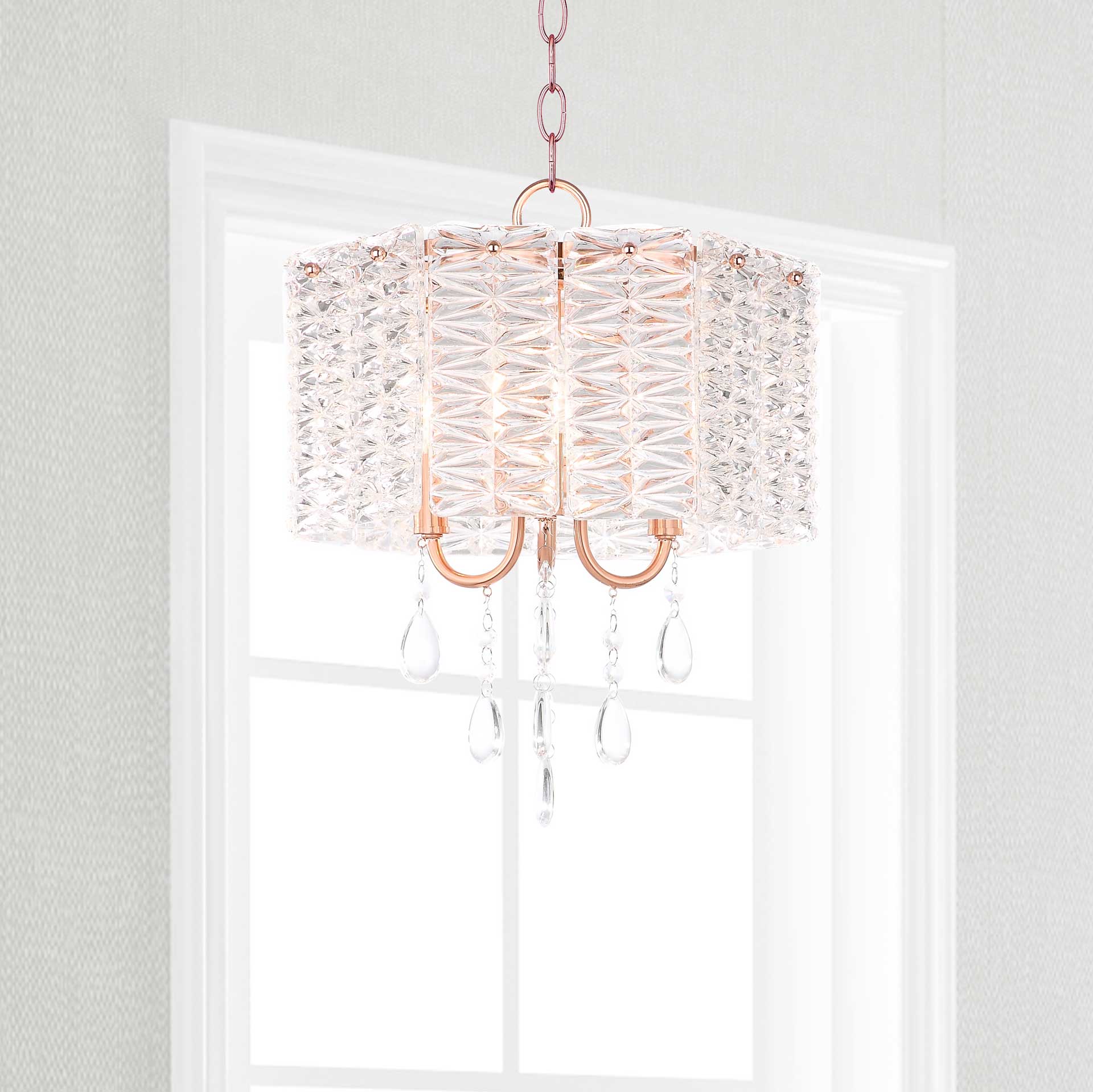 Hamza 3 Light Chandelier Clear/Copper - Image 4
