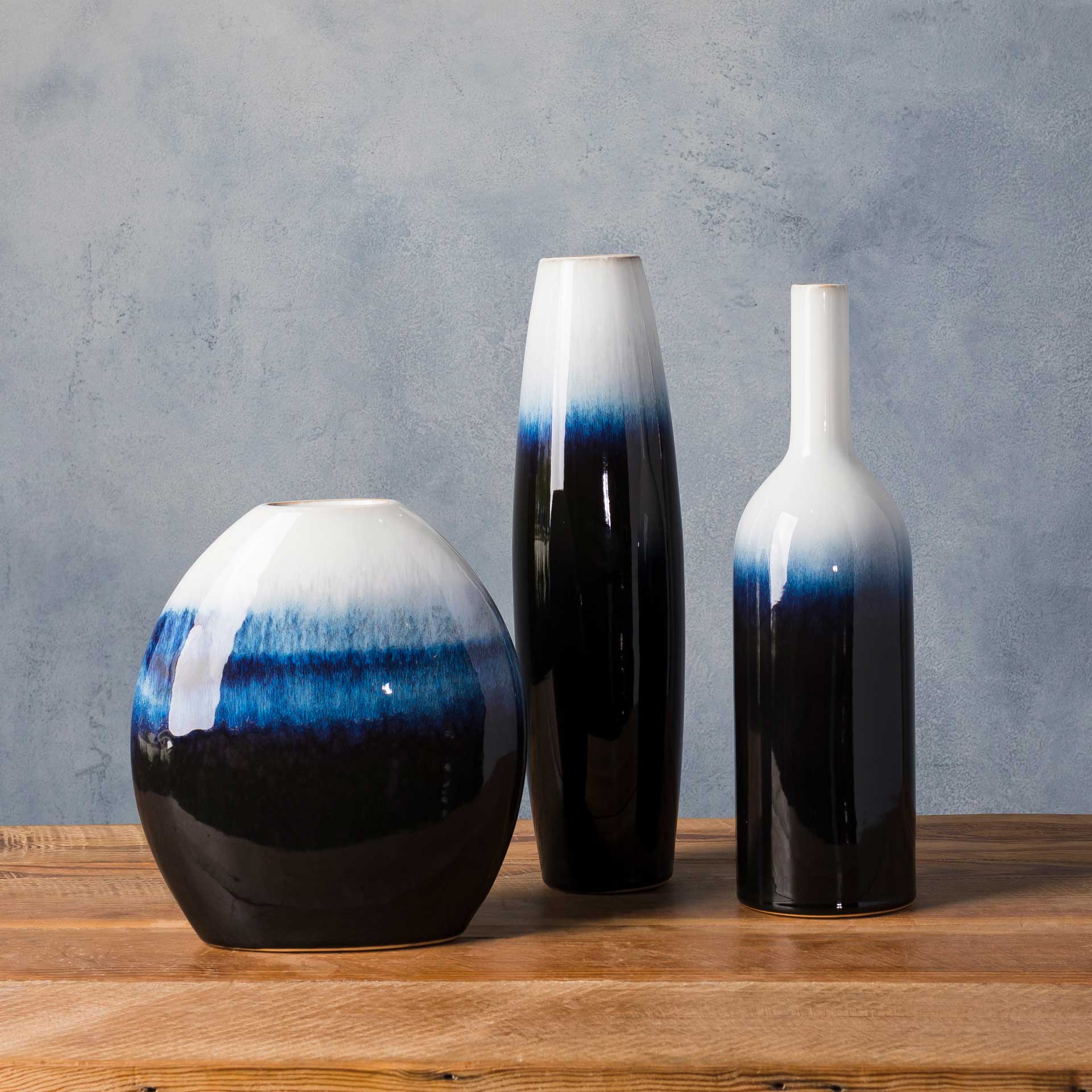 Hamza Vase Ivory/Navy - Image 6