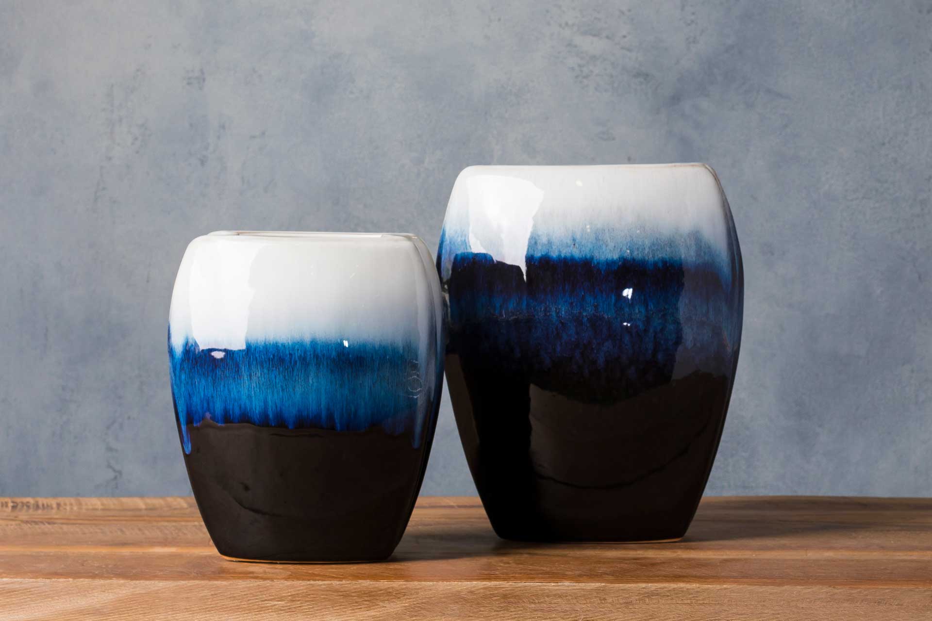 Hamza Vase Navy/Ivory - Image 5