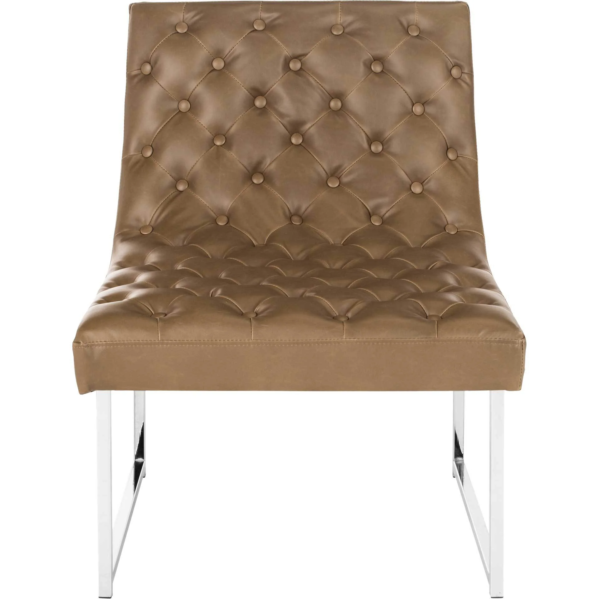 Hana Leather Tufted Accent Chair Antique Taupe - Image 2
